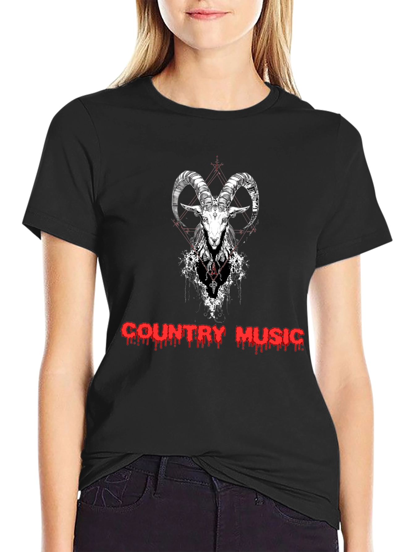Country Music Goat Graphic T-Shirt