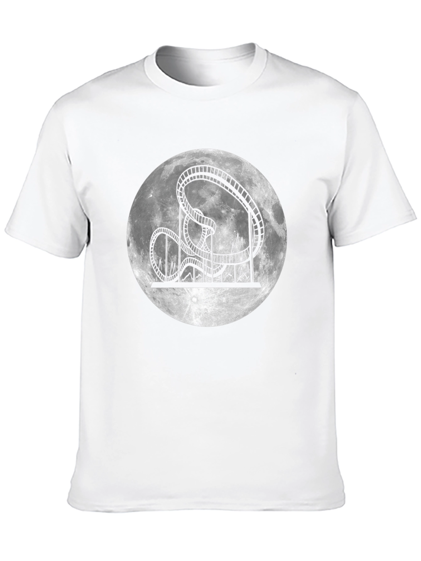 Rollercoaster Moon Black T-Shirt
