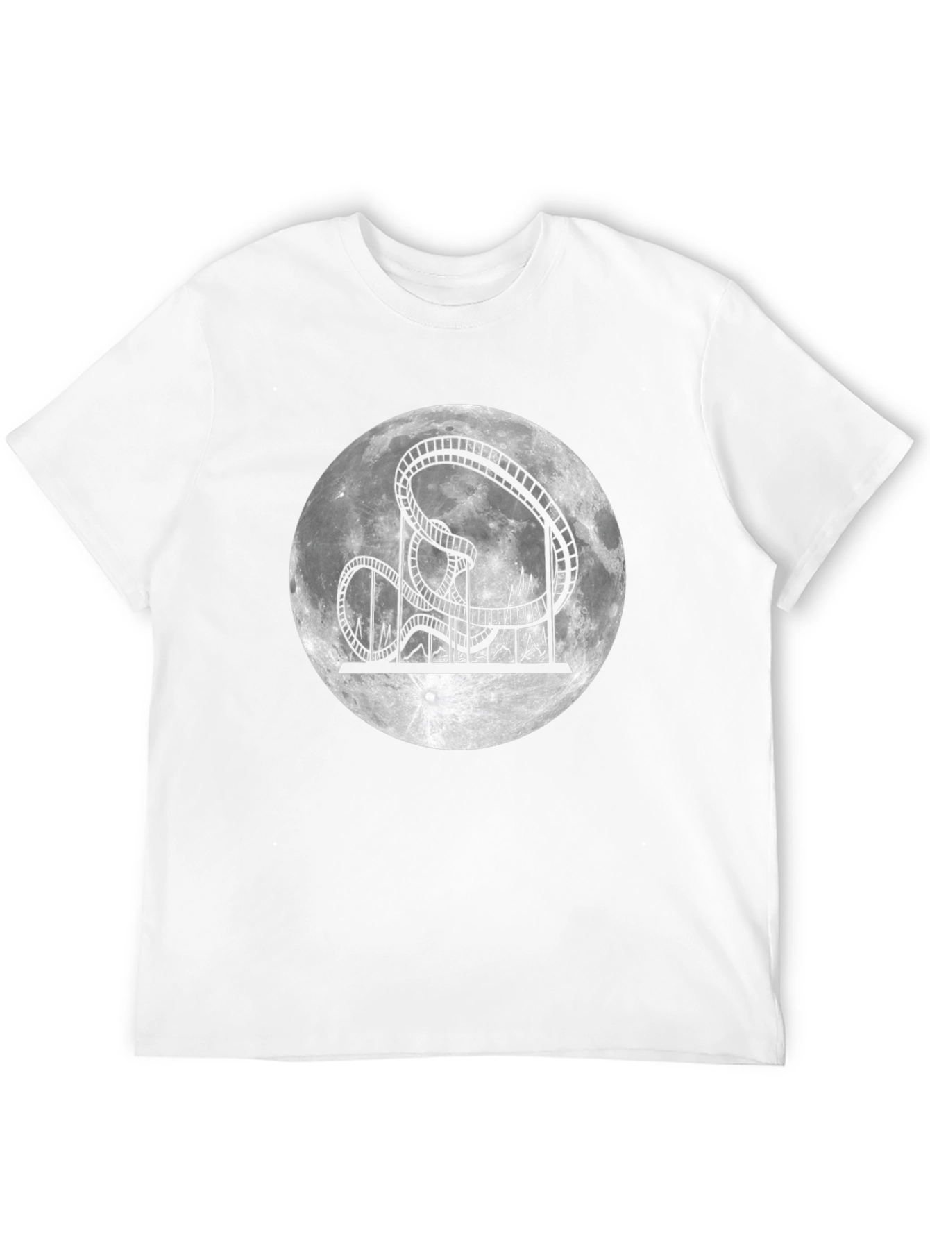Rollercoaster Moon Black T-Shirt