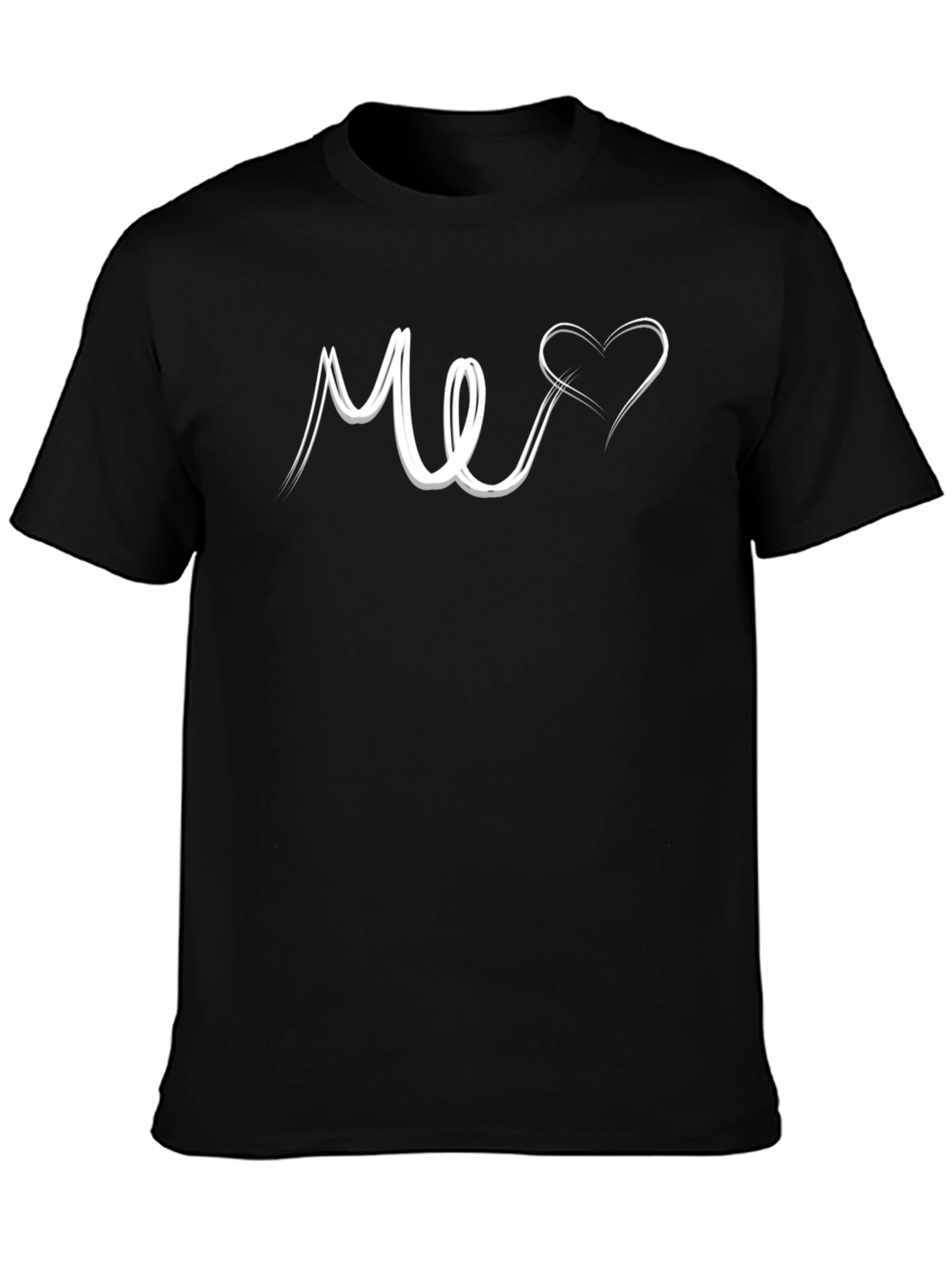 Me Heart Graphic Tee - Black Unisex T-Shirt