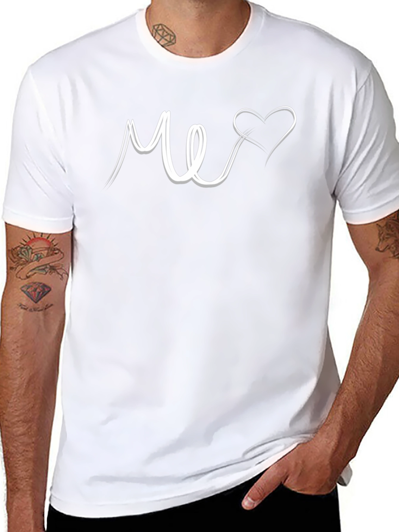 Me Heart Graphic Tee - Black Unisex T-Shirt