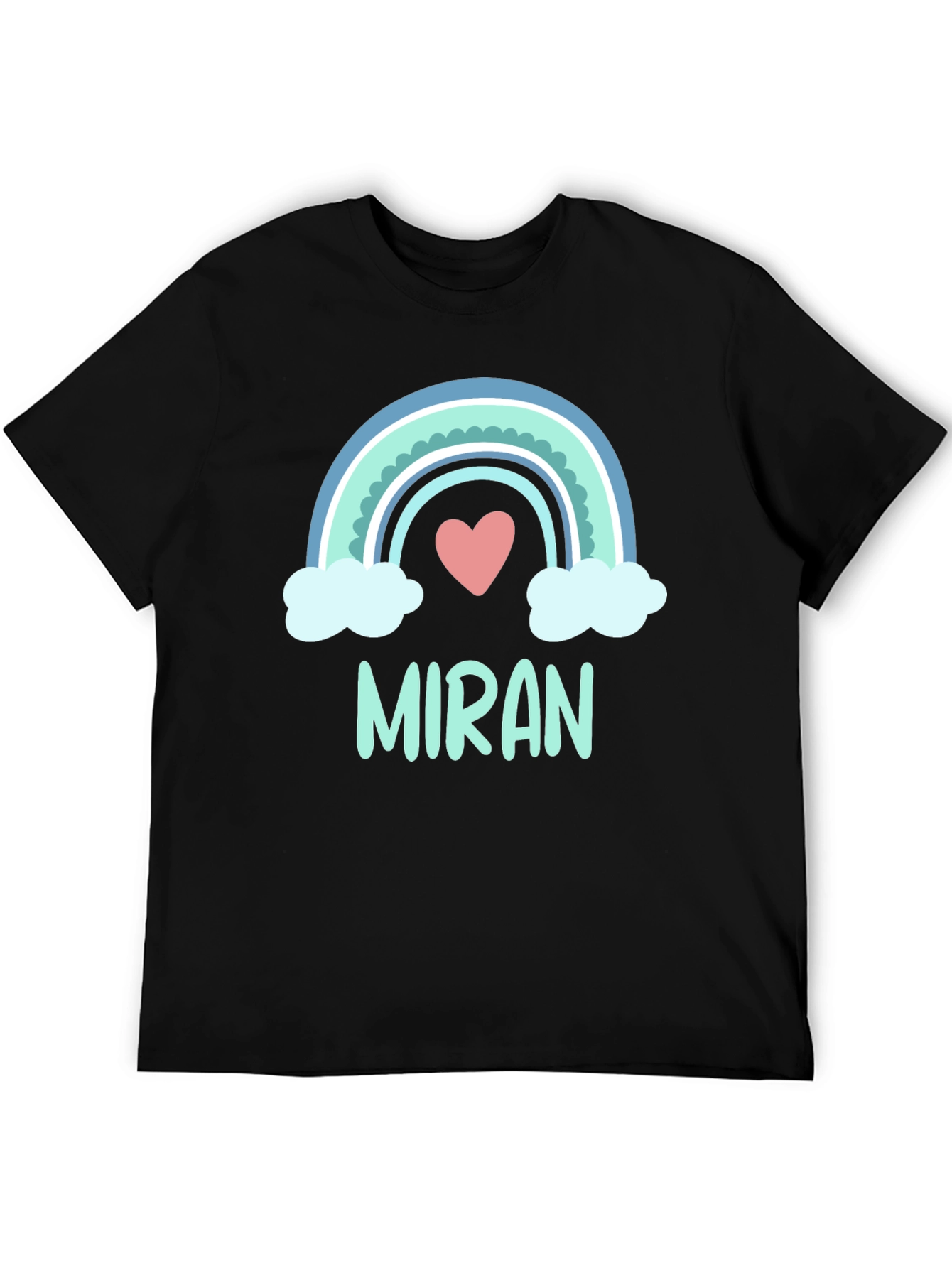 Rainbow Miran Heart Tee - Cute Custom Gift