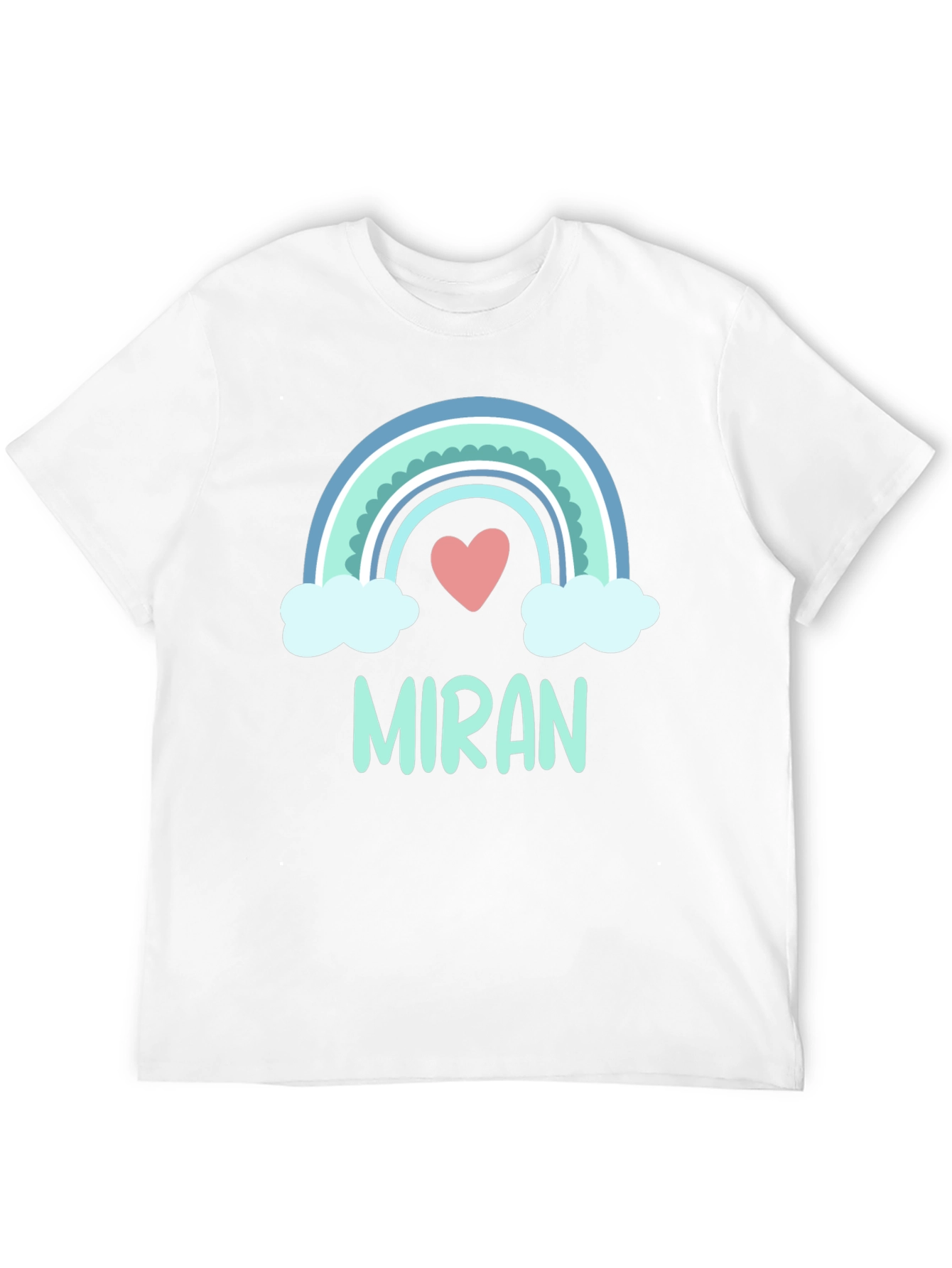 Rainbow Miran Heart Tee - Cute Custom Gift