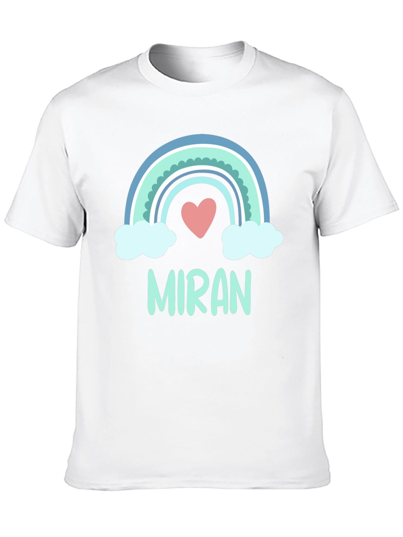 Rainbow Miran Heart Tee - Cute Custom Gift