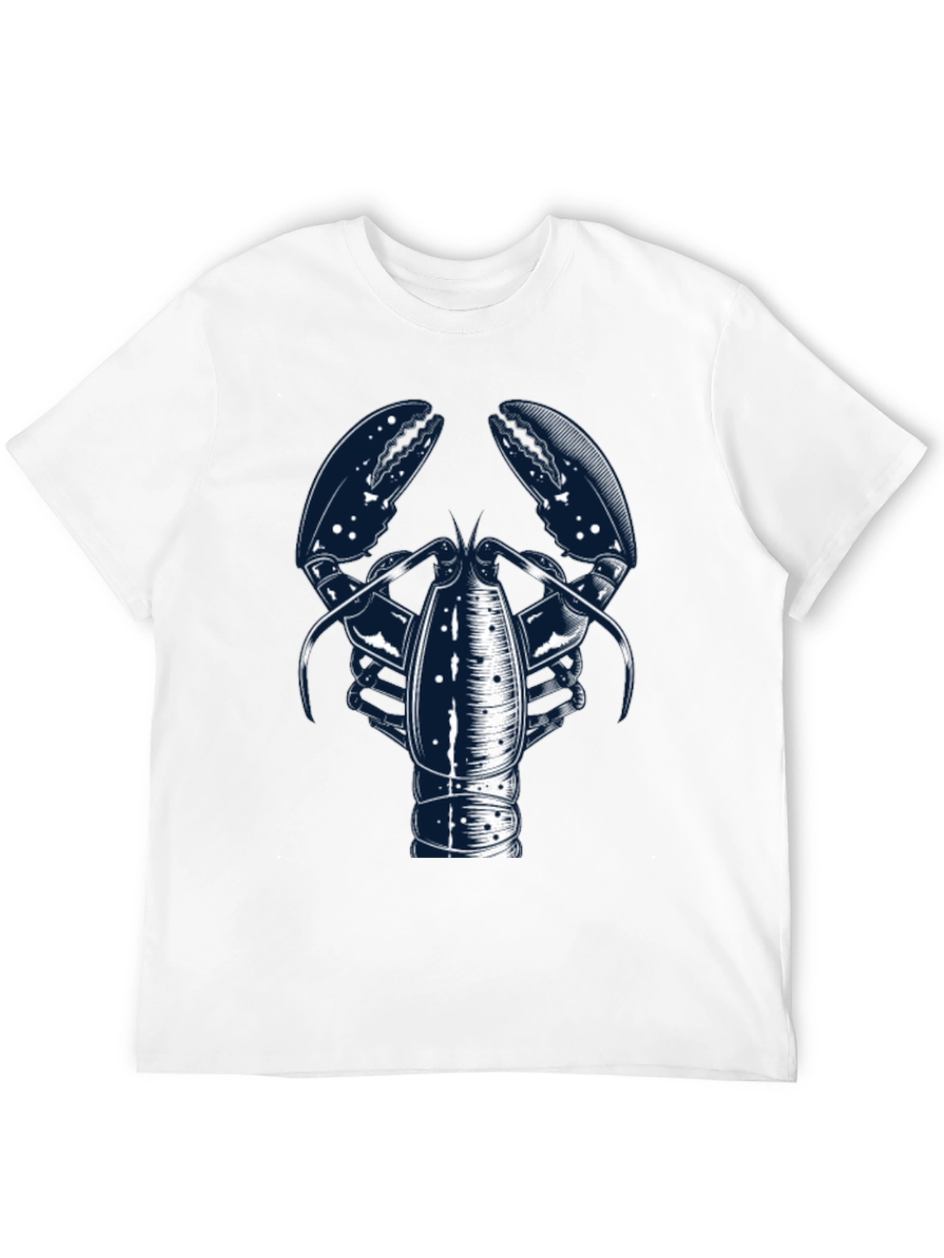 Lobster Graphic Print Crew Neck Tee