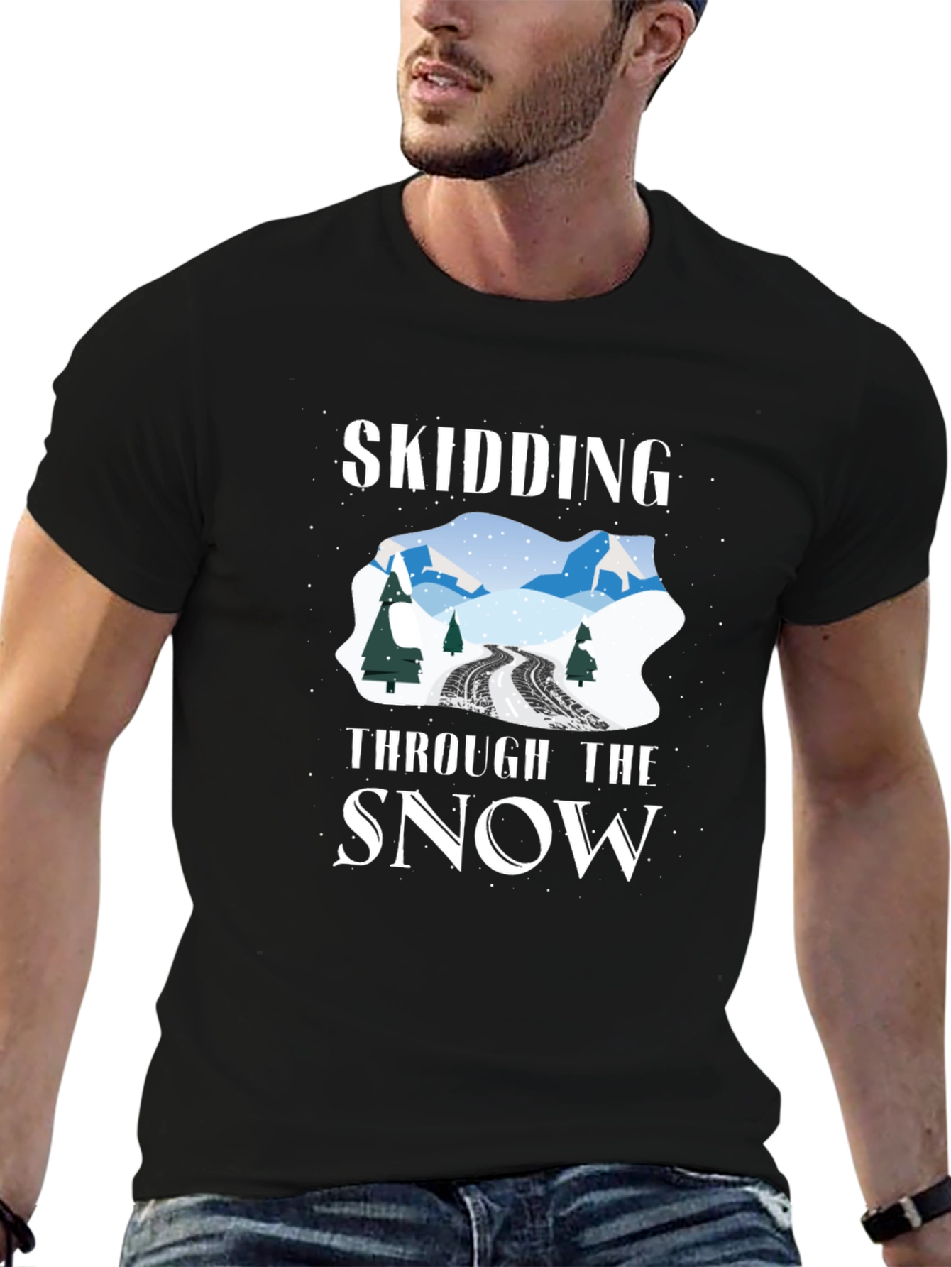 Skidding Through the Snow Graphic Tee
