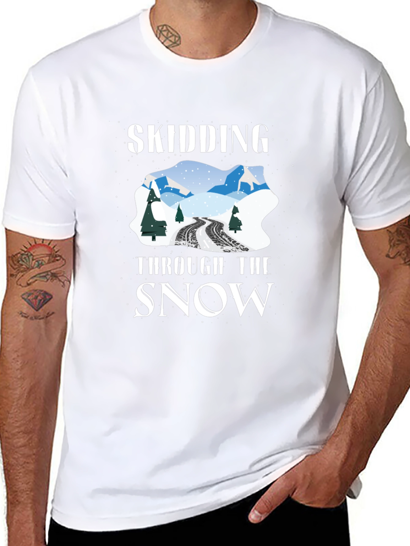 Skidding Through the Snow Graphic Tee