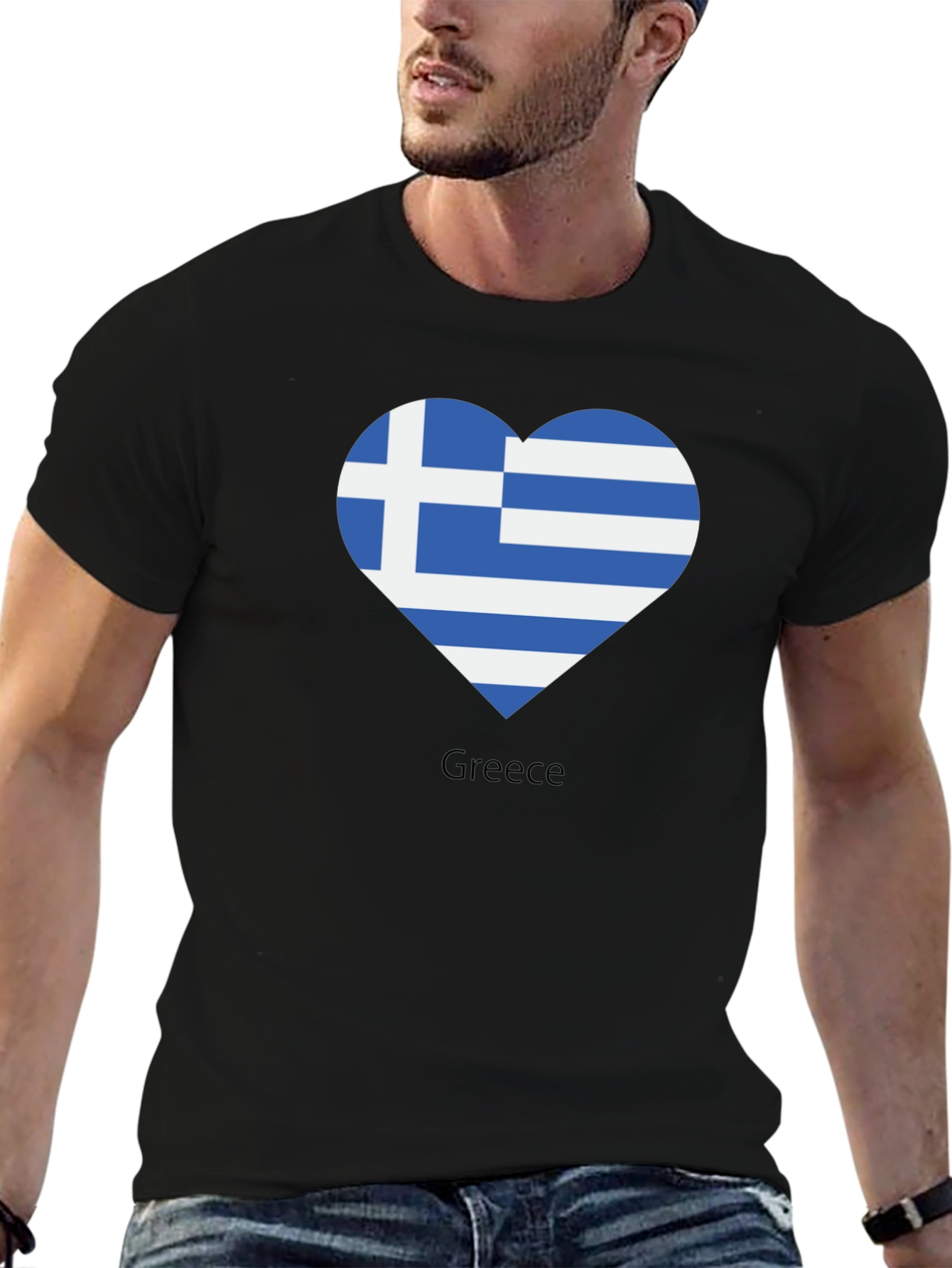 Greece Flag Heart T-Shirt