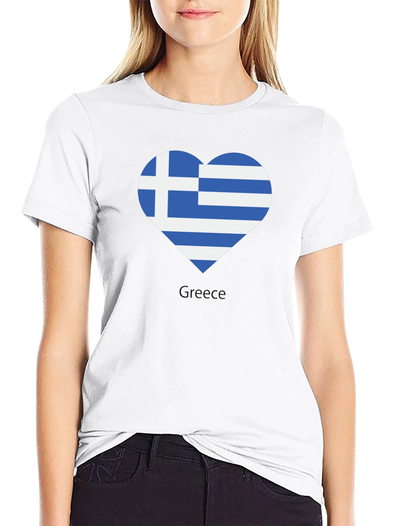 Greece Flag Heart T-Shirt