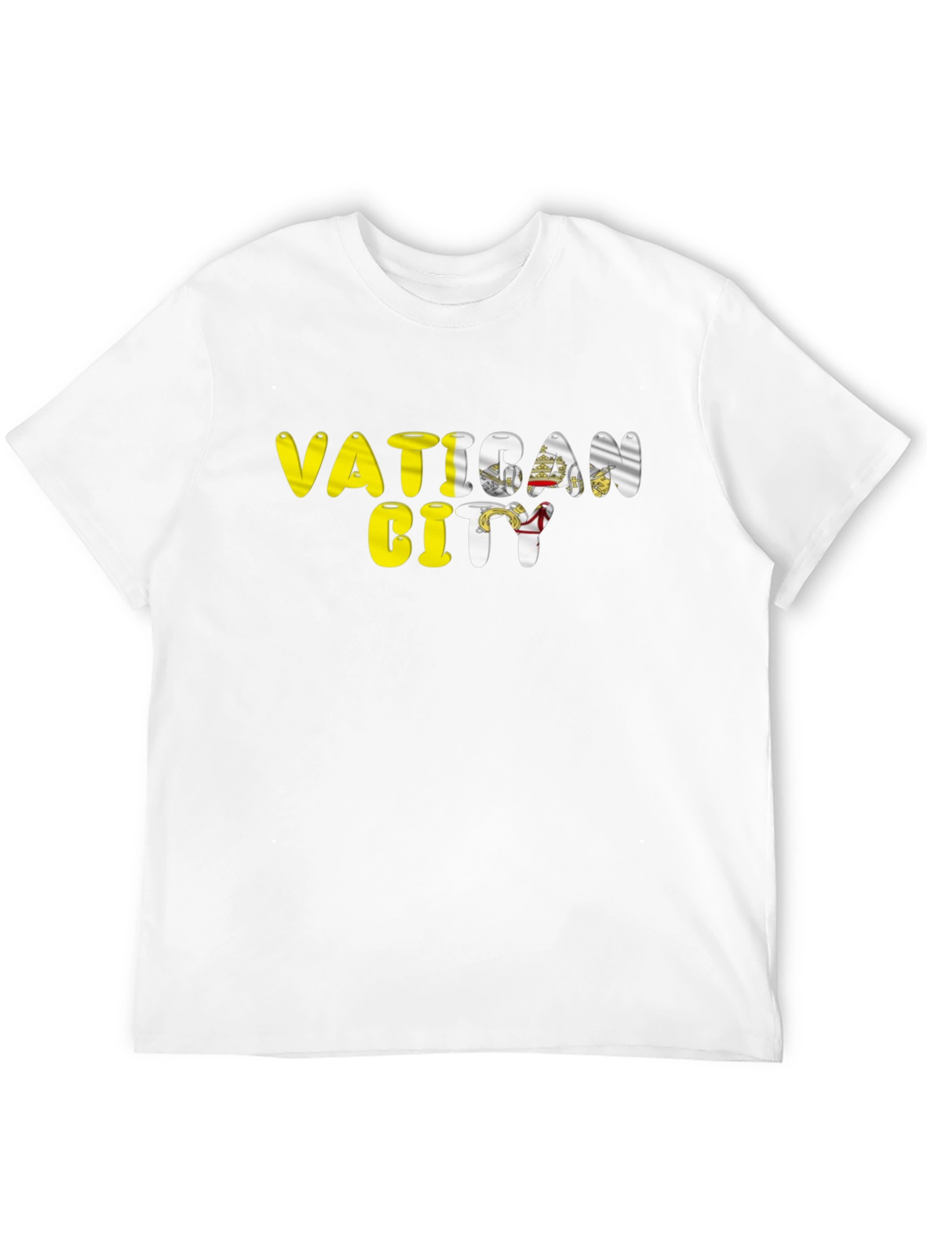 Vatican City Flag T-Shirt - Black Cotton Tee