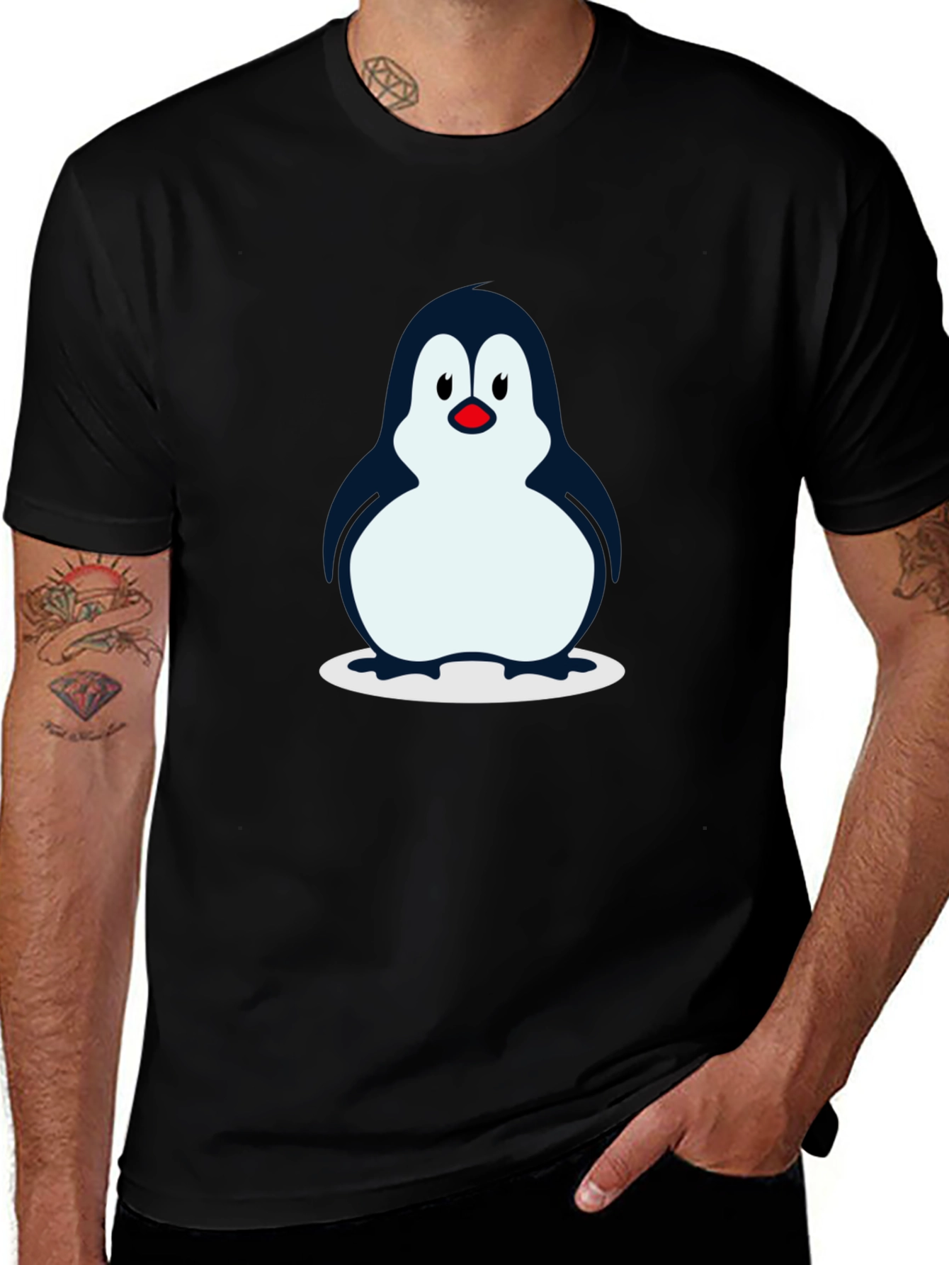 Penguin Graphic T-Shirt - Black