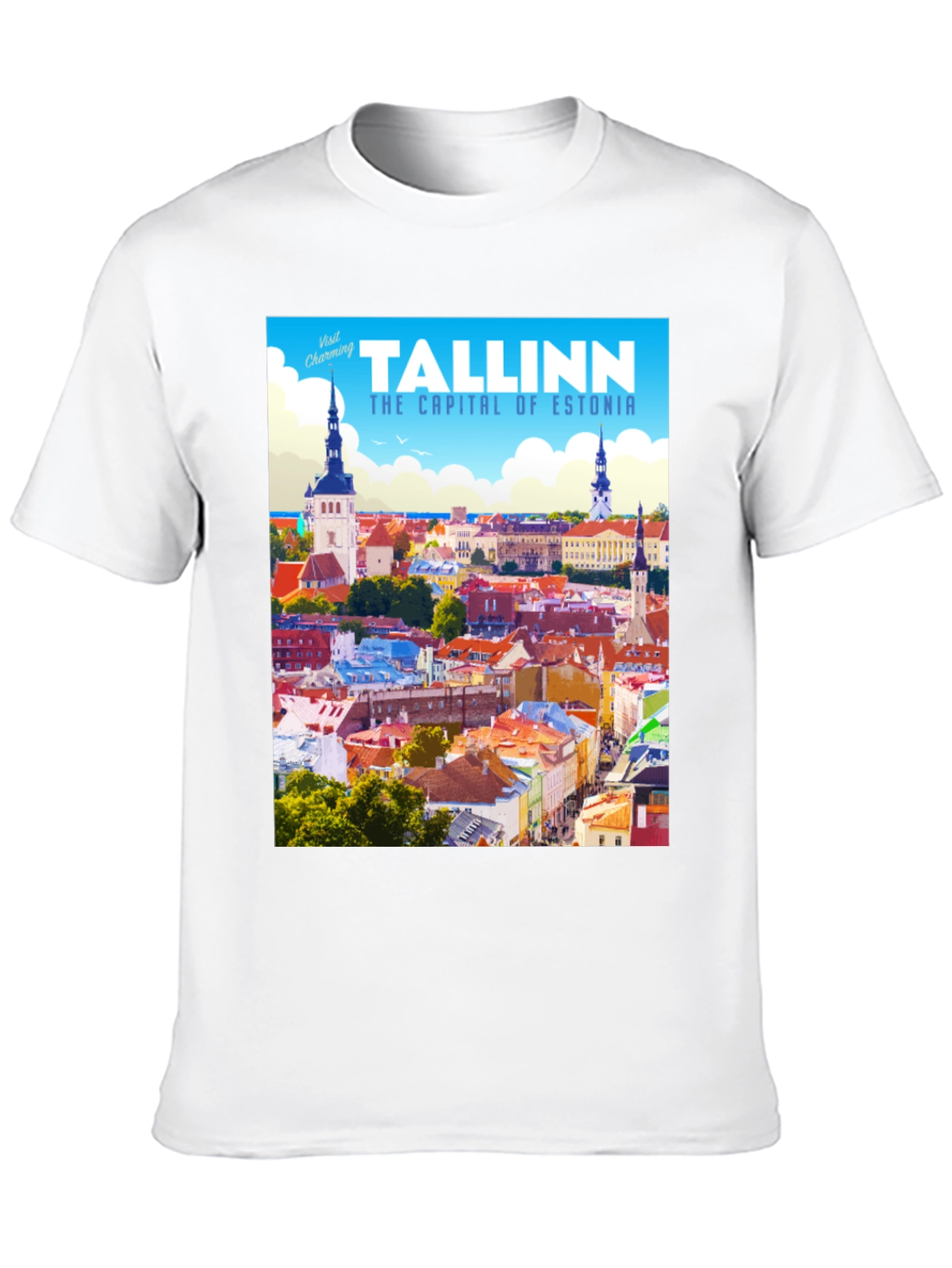 Tallinn Estonia Travel T-Shirt - Black