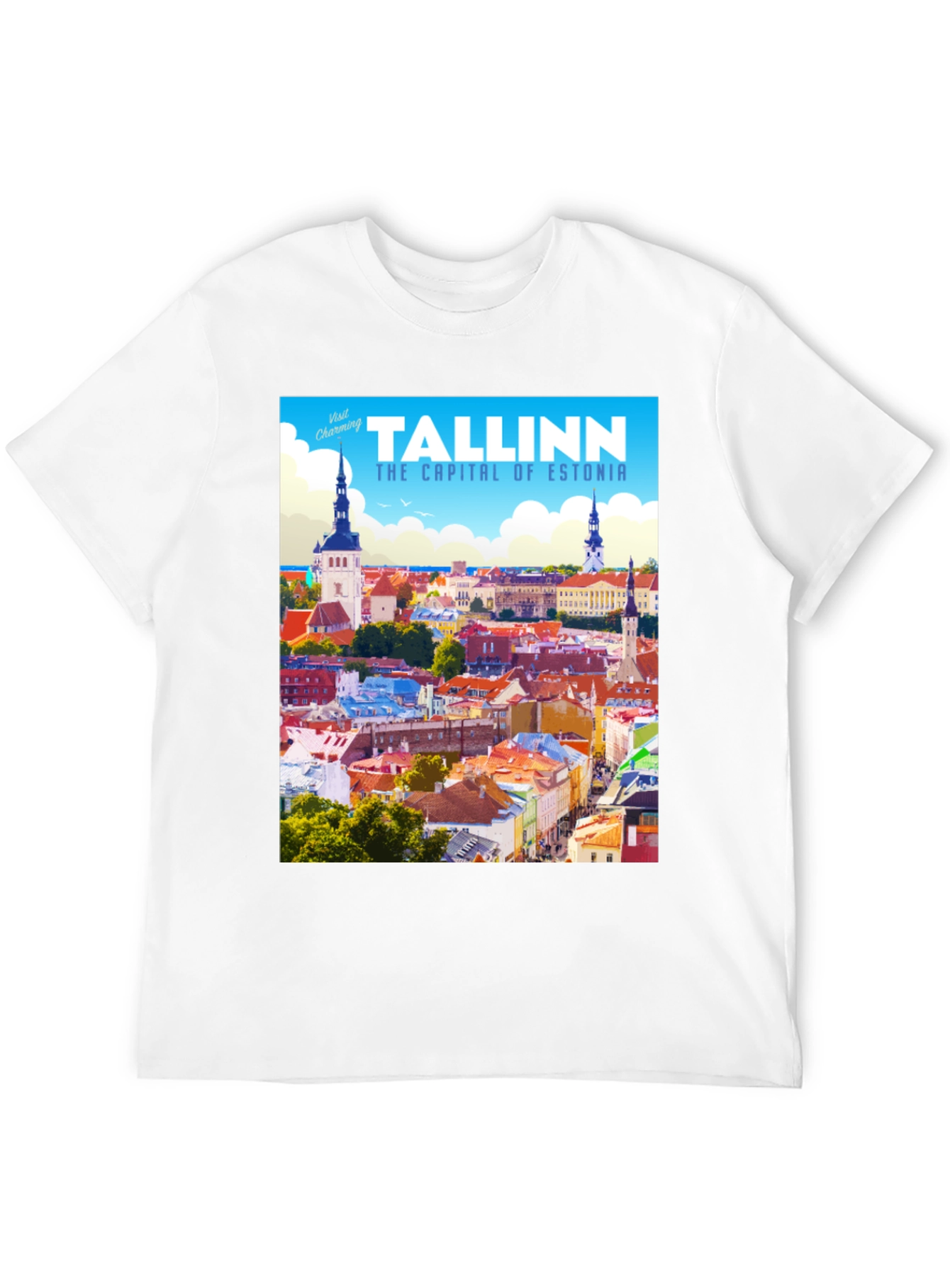 Tallinn Estonia Travel T-Shirt - Black