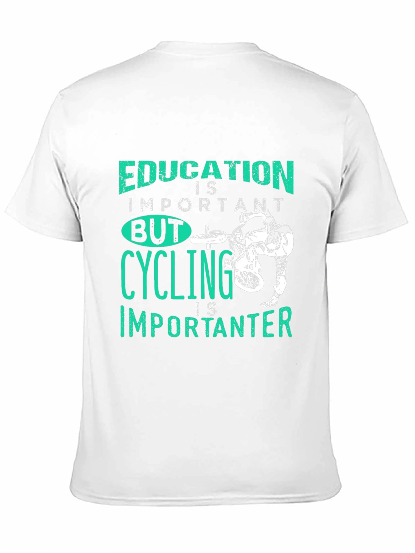 Education vs Cycling Graphic Tee