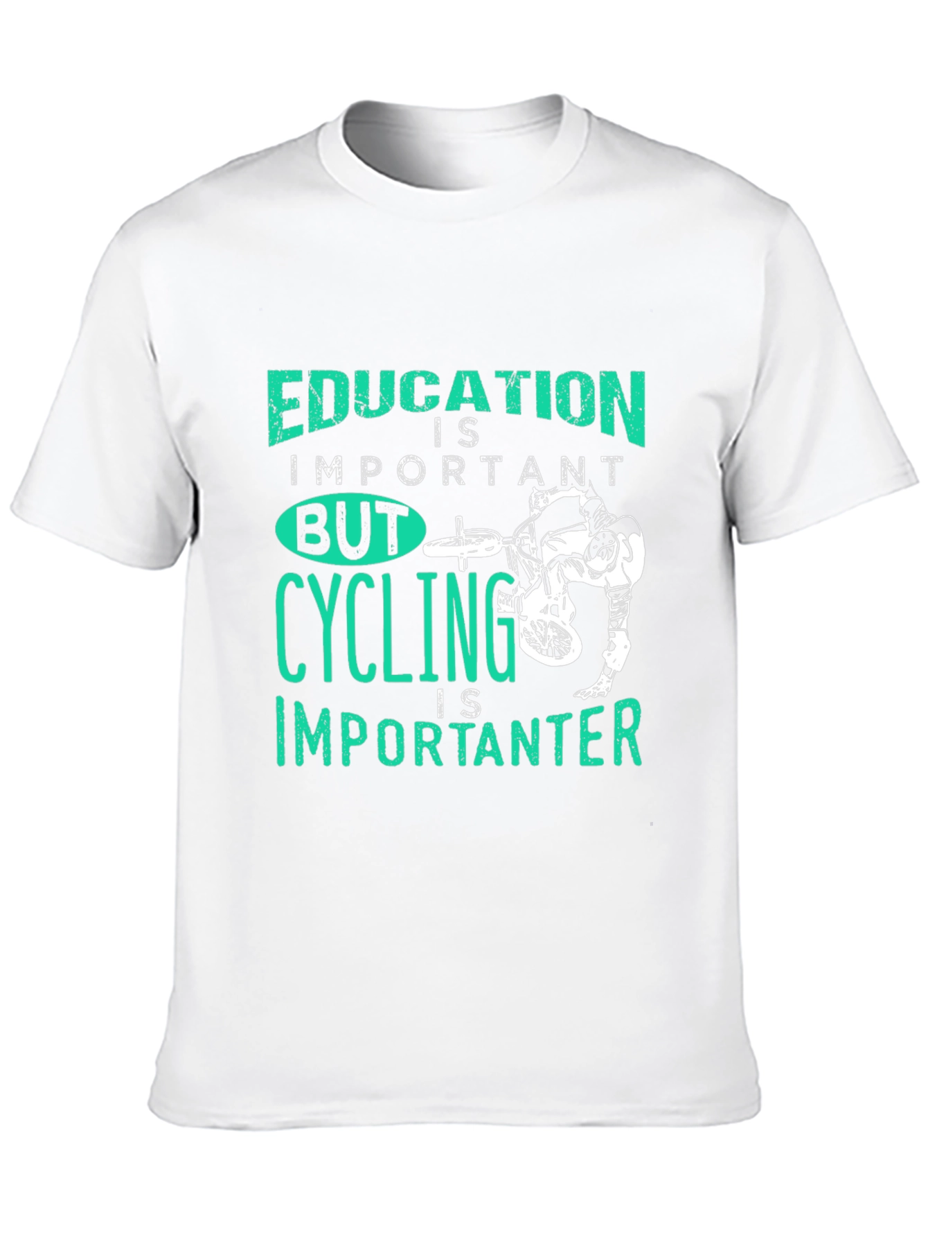 Education vs Cycling Graphic Tee