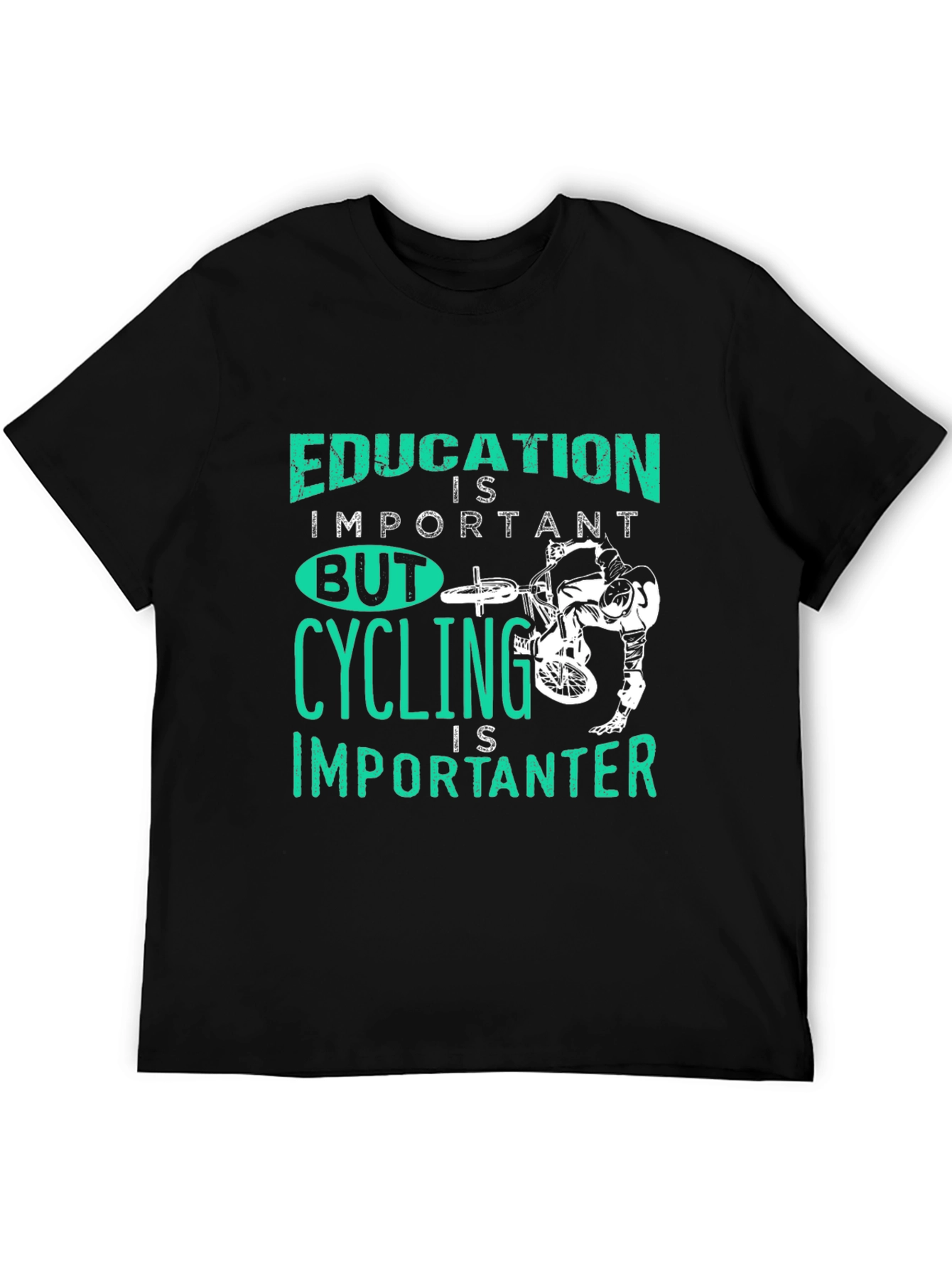 Education vs Cycling Graphic Tee