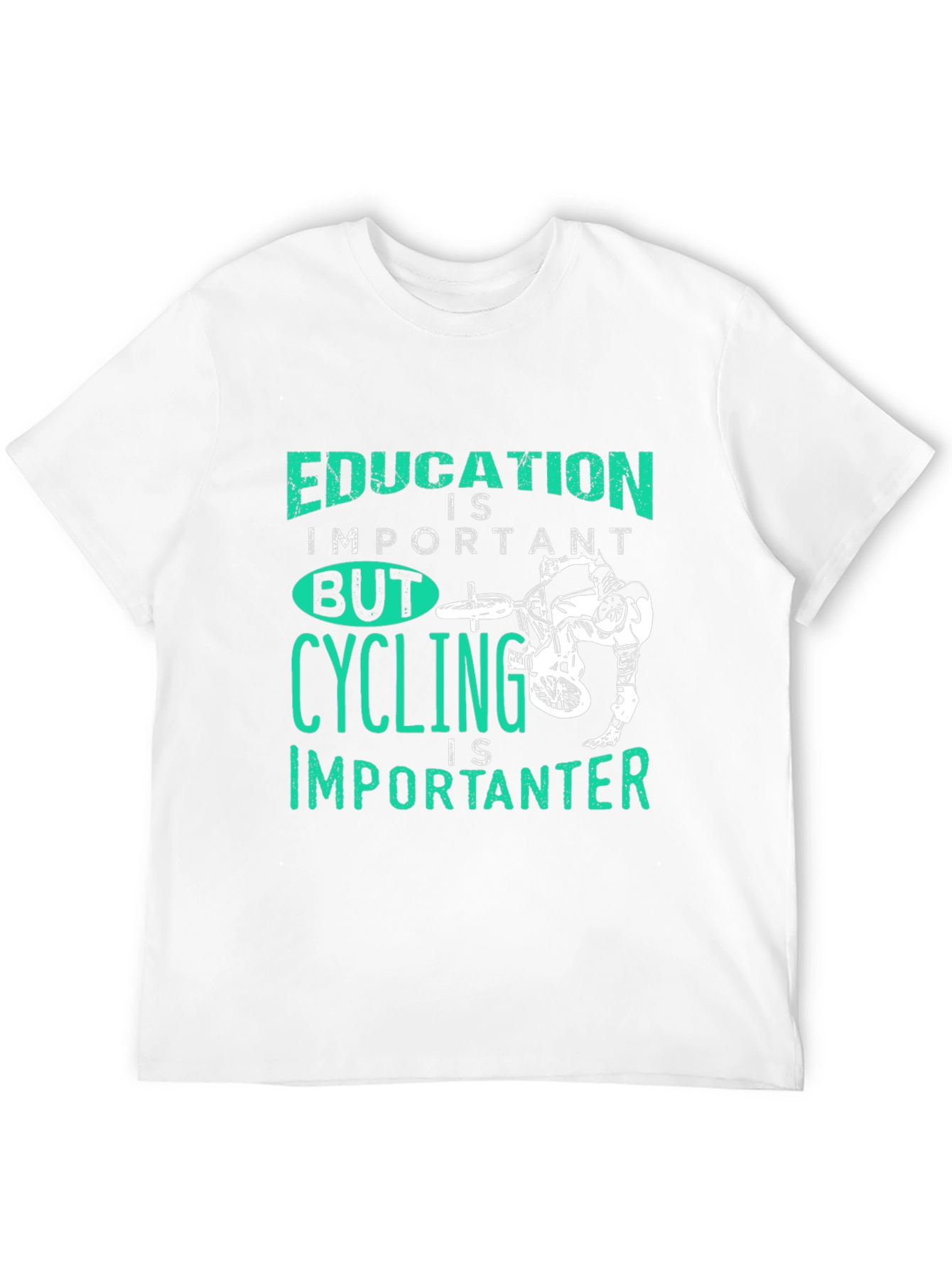 Education vs Cycling Graphic Tee