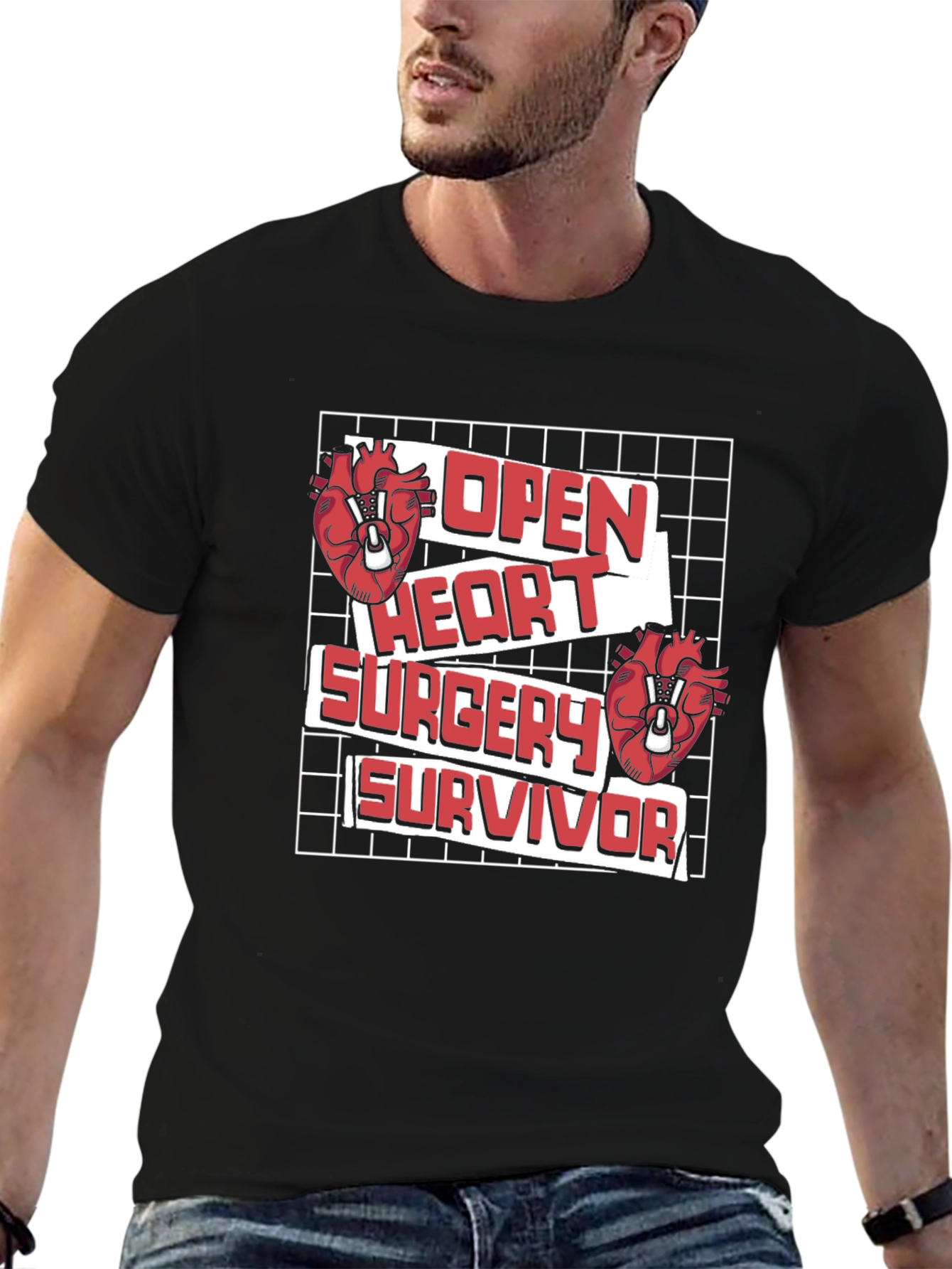 Open Heart Surgery Survivor Graphic Tee