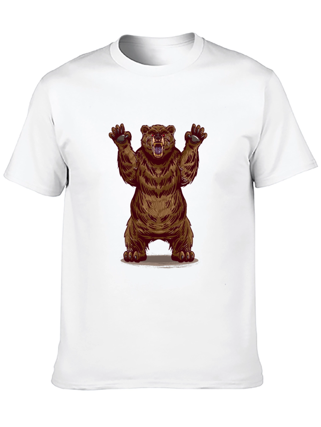 Bear Graphic Black T-Shirt - Animal Tee