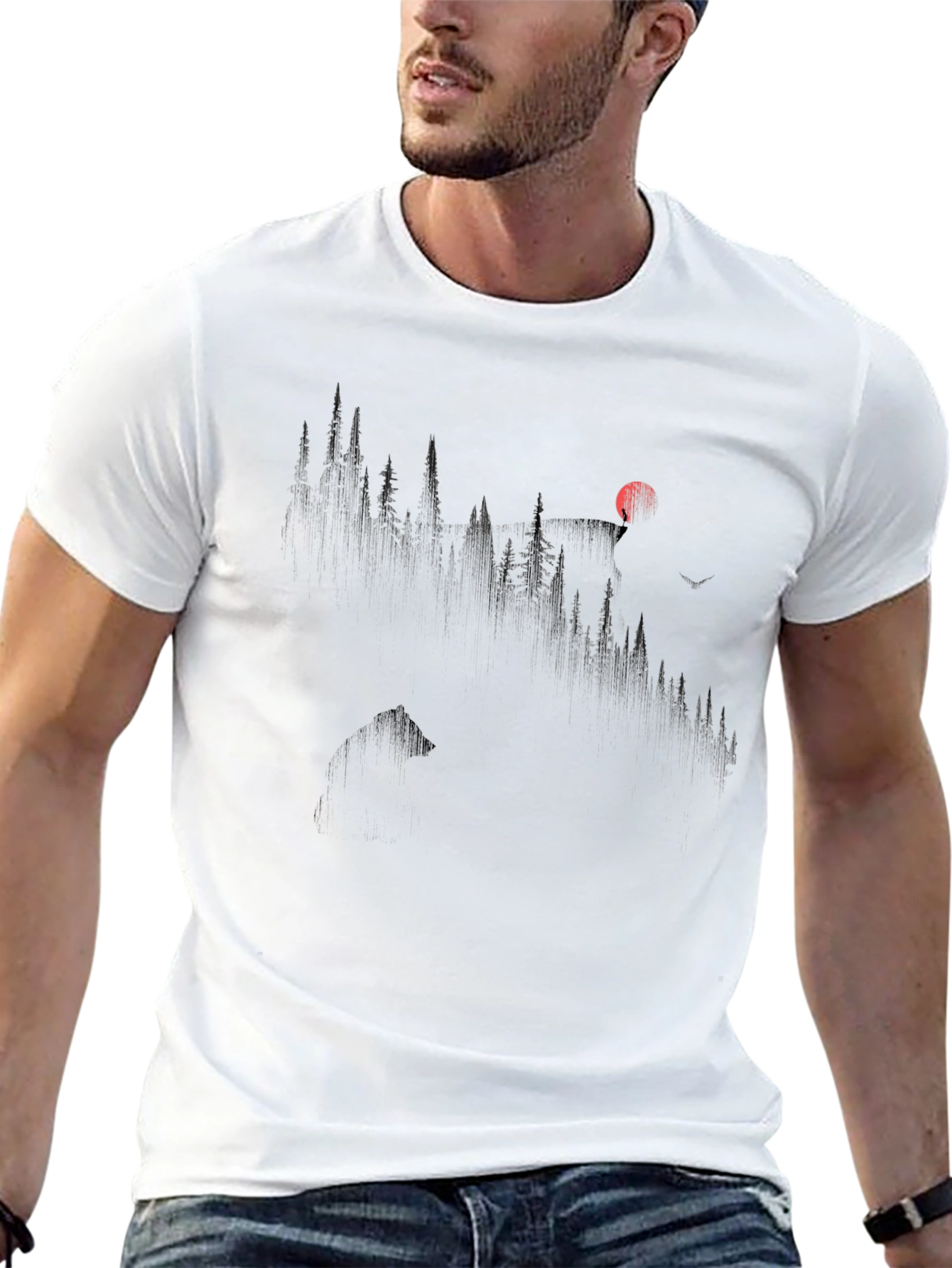 Mountain Silhouette Black Tee