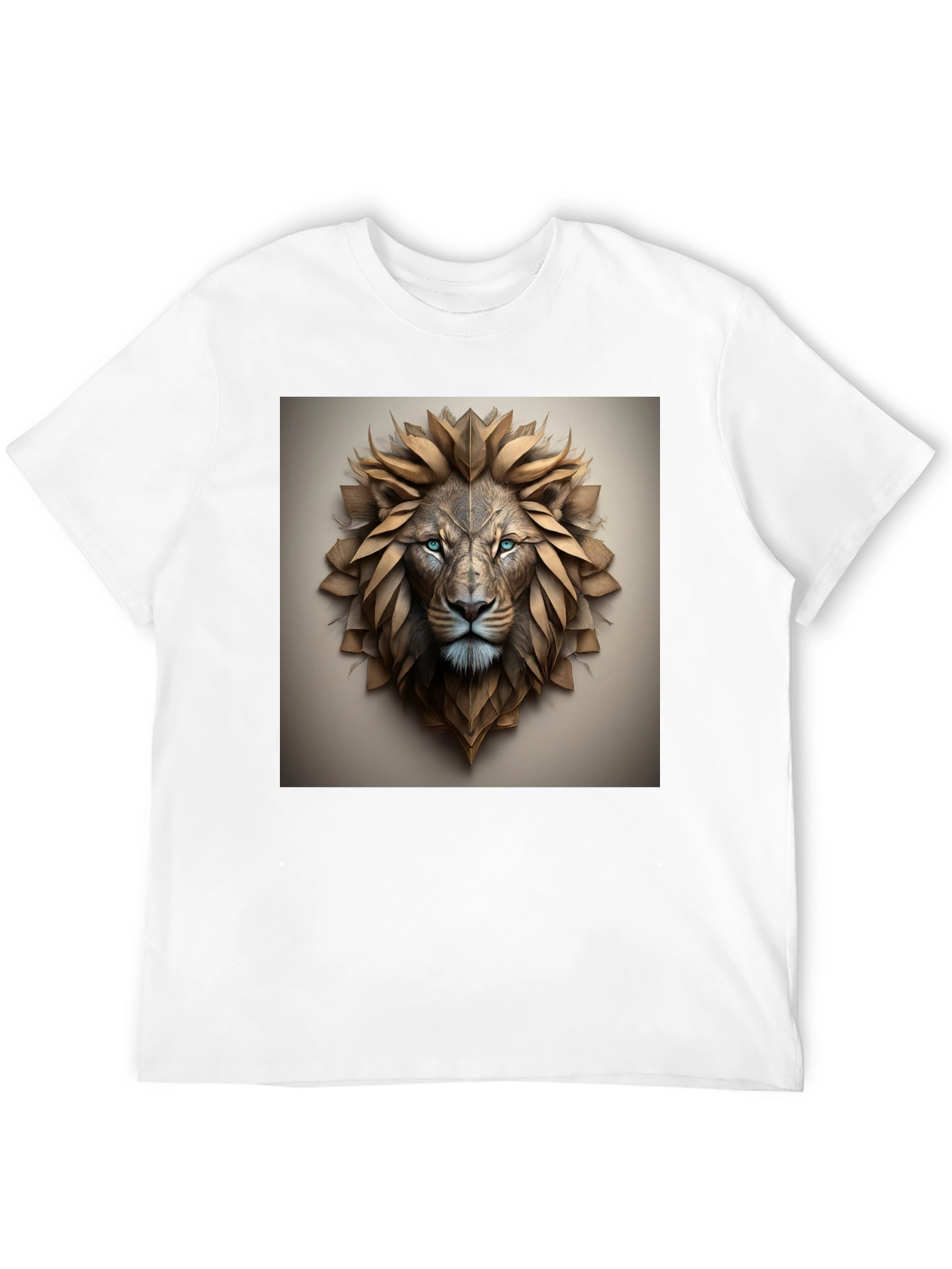 Lion Head Graphic Tee - Black Cotton Blend