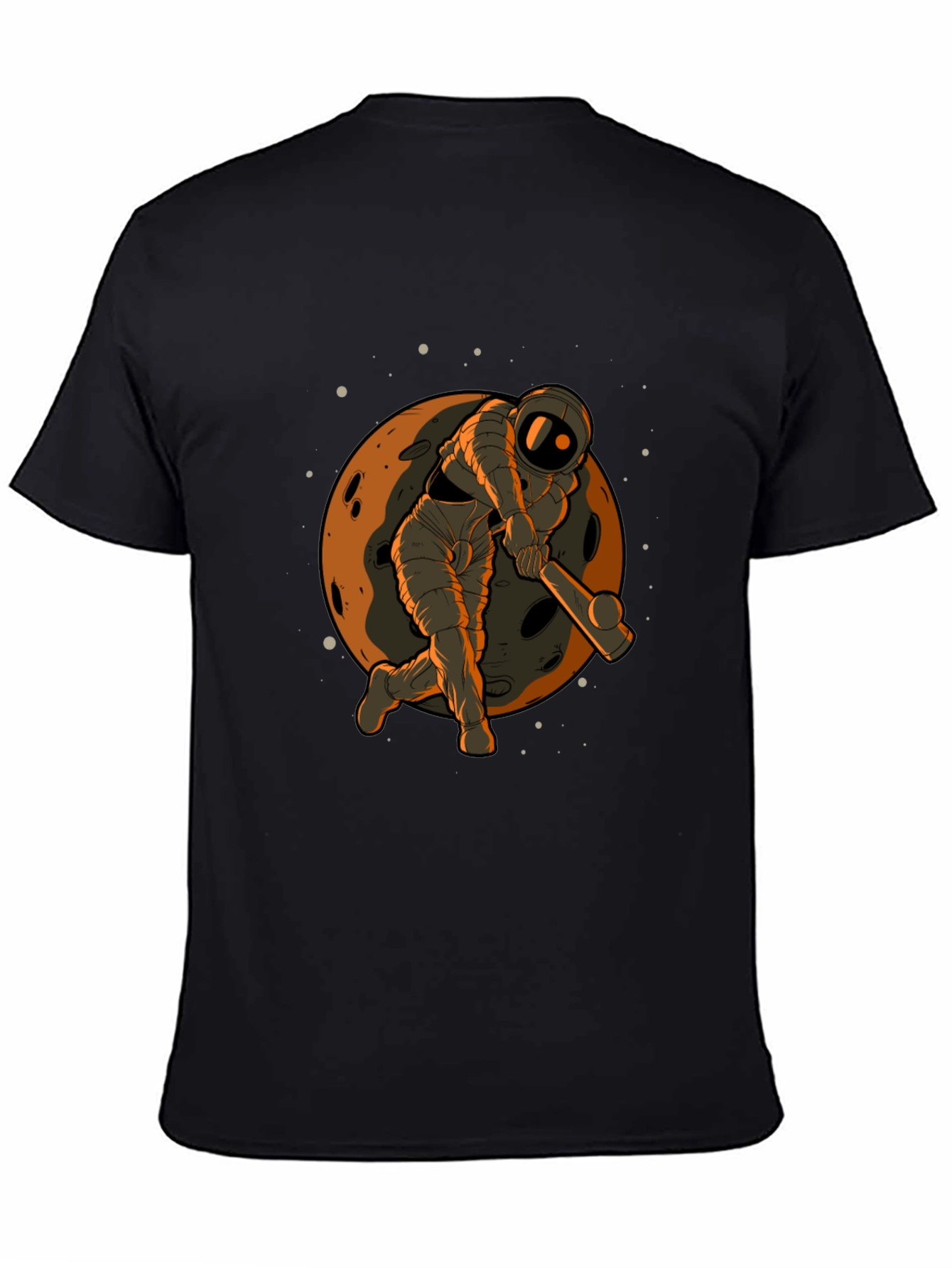Astronaut Cricket Graphic Tee - Black