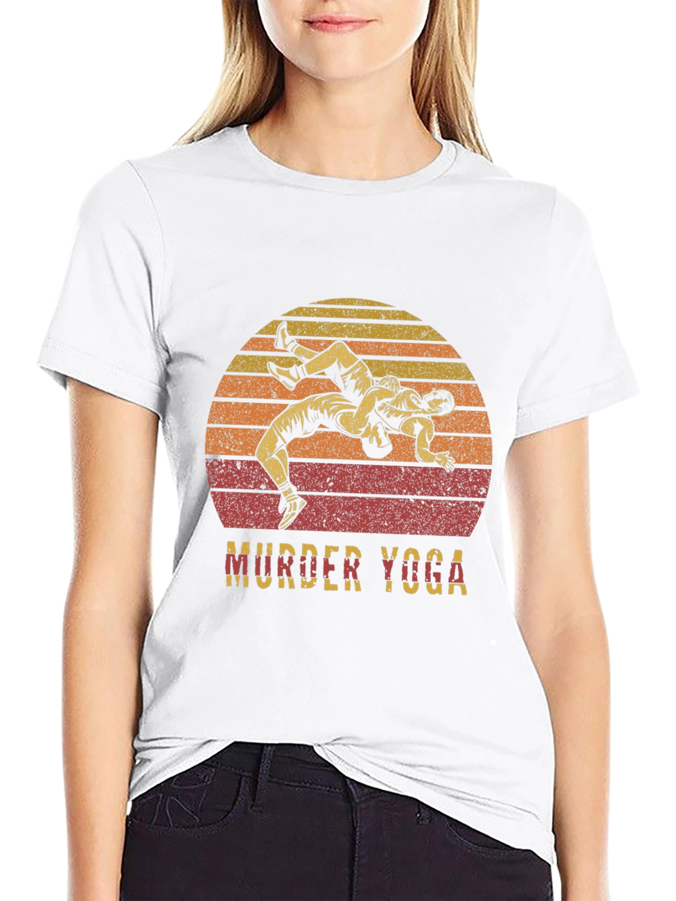 Murder Yoga Wrestling Graphic T-Shirt