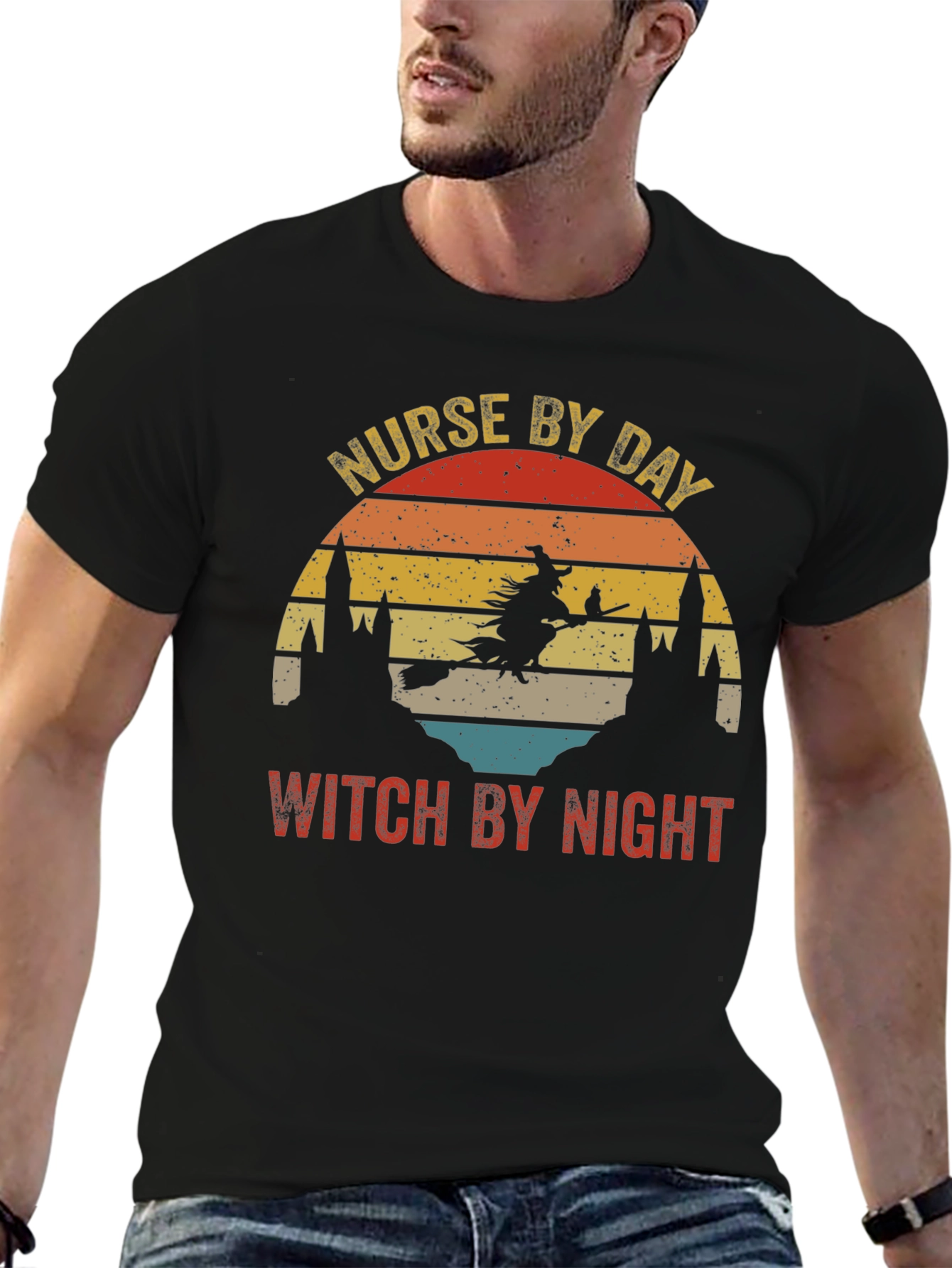 Nurse by Day Witch by Night Graphic Tee