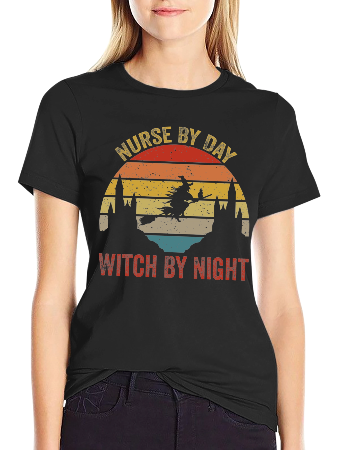 Nurse by Day Witch by Night Graphic Tee