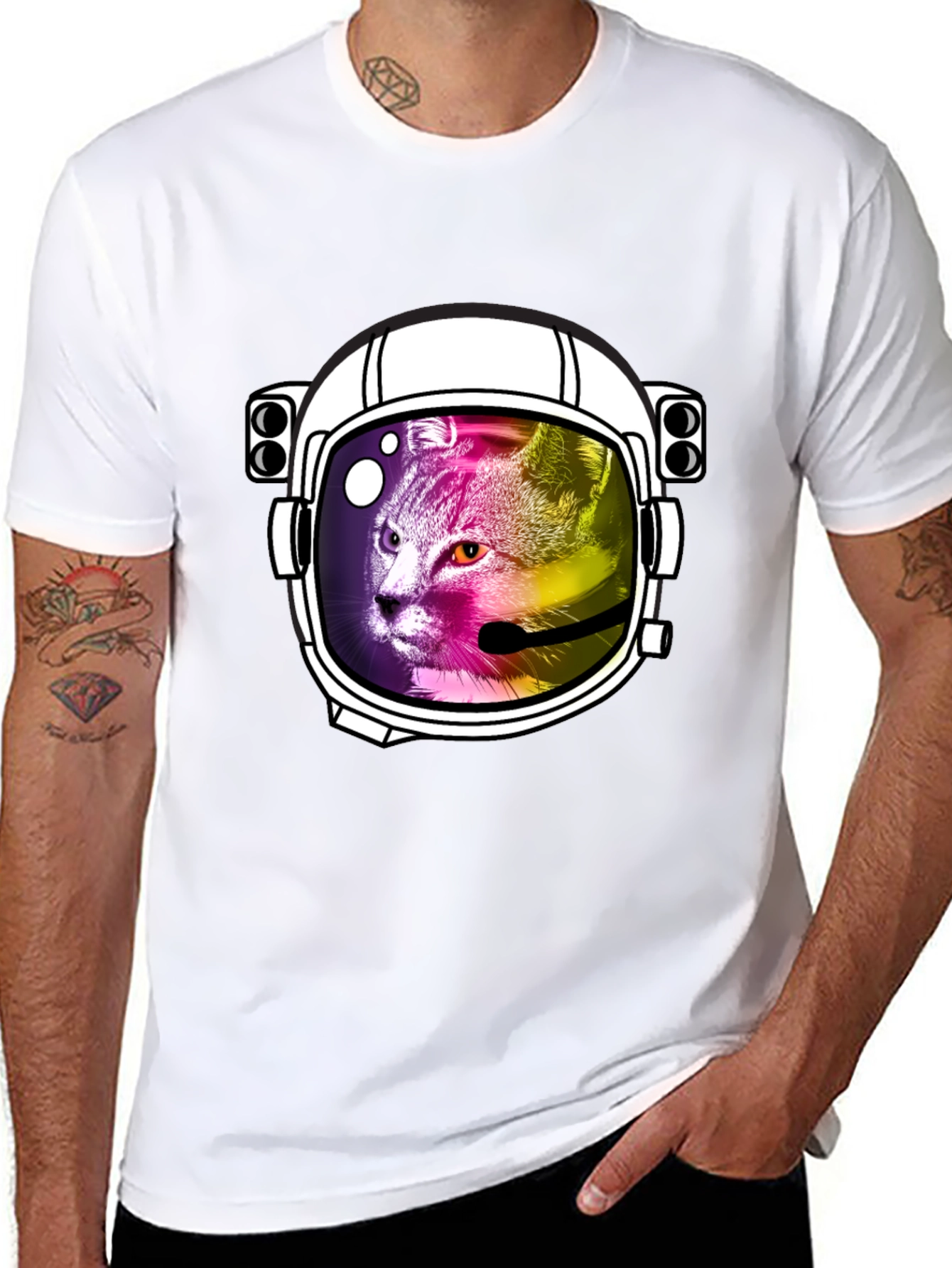 Cat Astronaut T-Shirt - Space Cat Tee