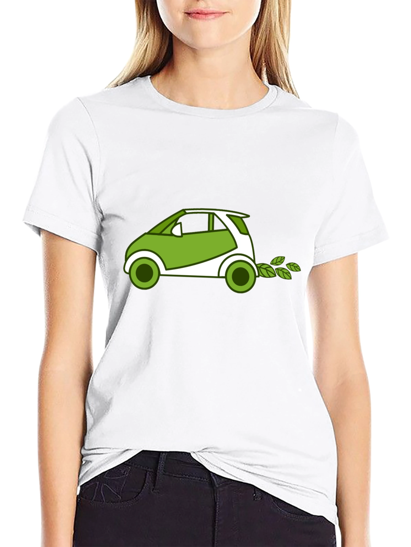 Eco-Friendly Car T-Shirt - Green Vehicle Design