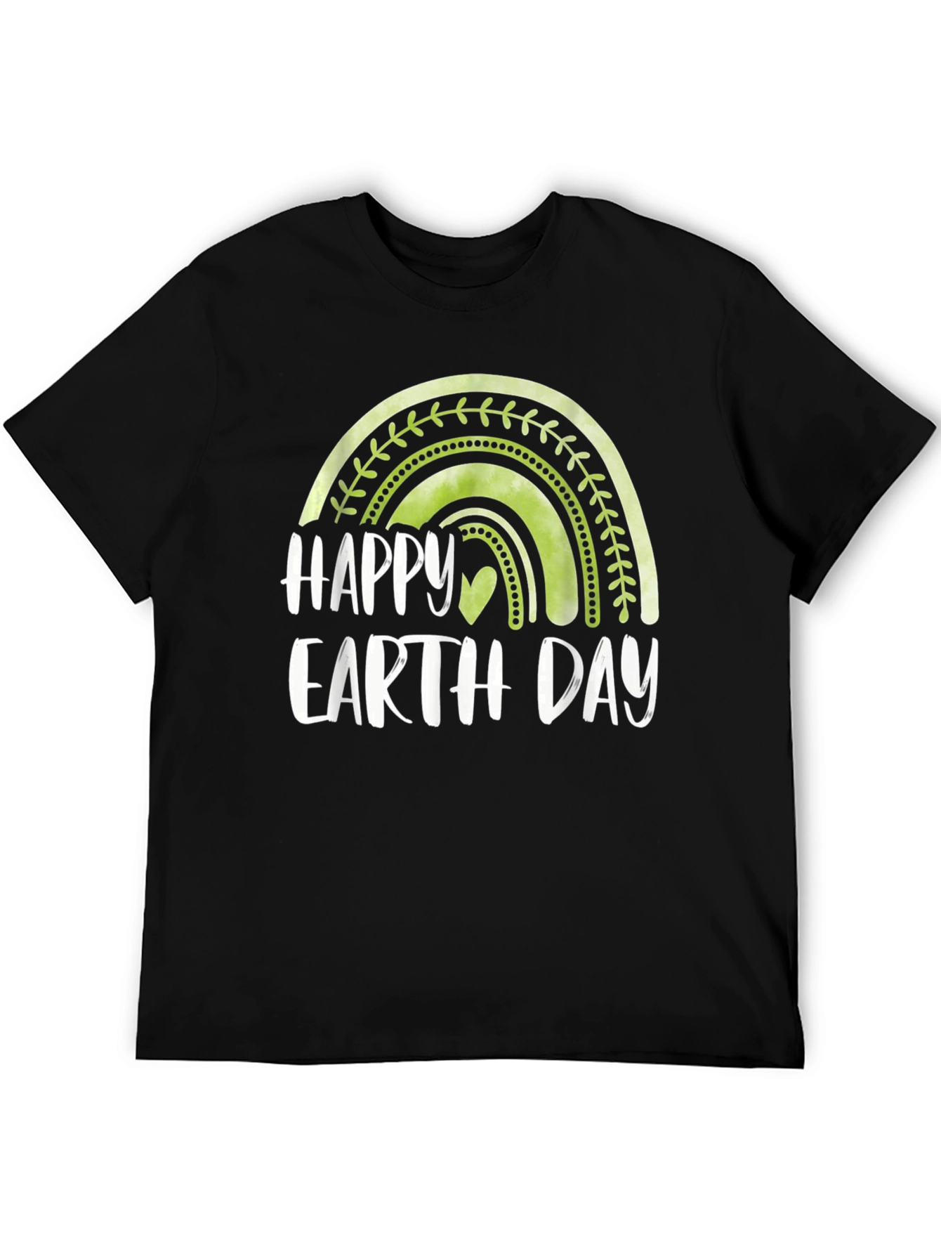 Happy Earth Day T-Shirt - Green Rainbow Design