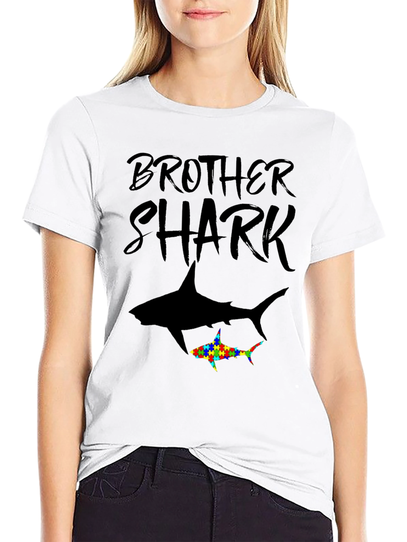 Brother Shark Autism Awareness Graphic Tee