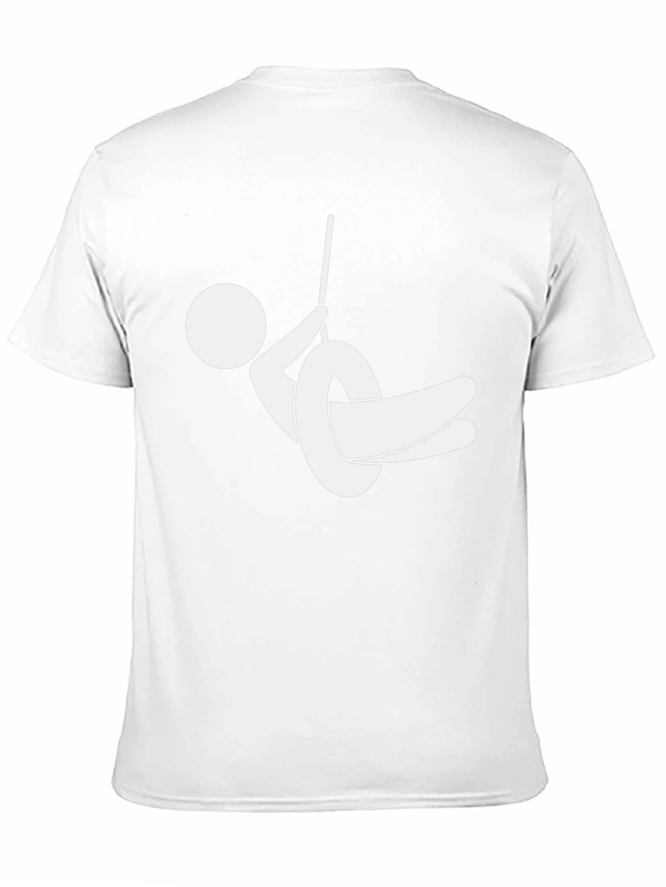 Stick Figure Tire Swing Graphic Tee - Black