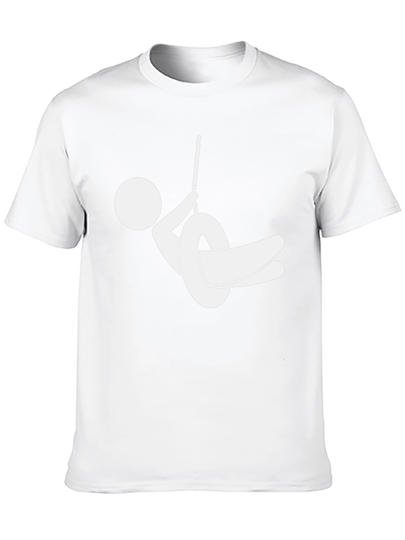 Stick Figure Tire Swing Graphic Tee - Black