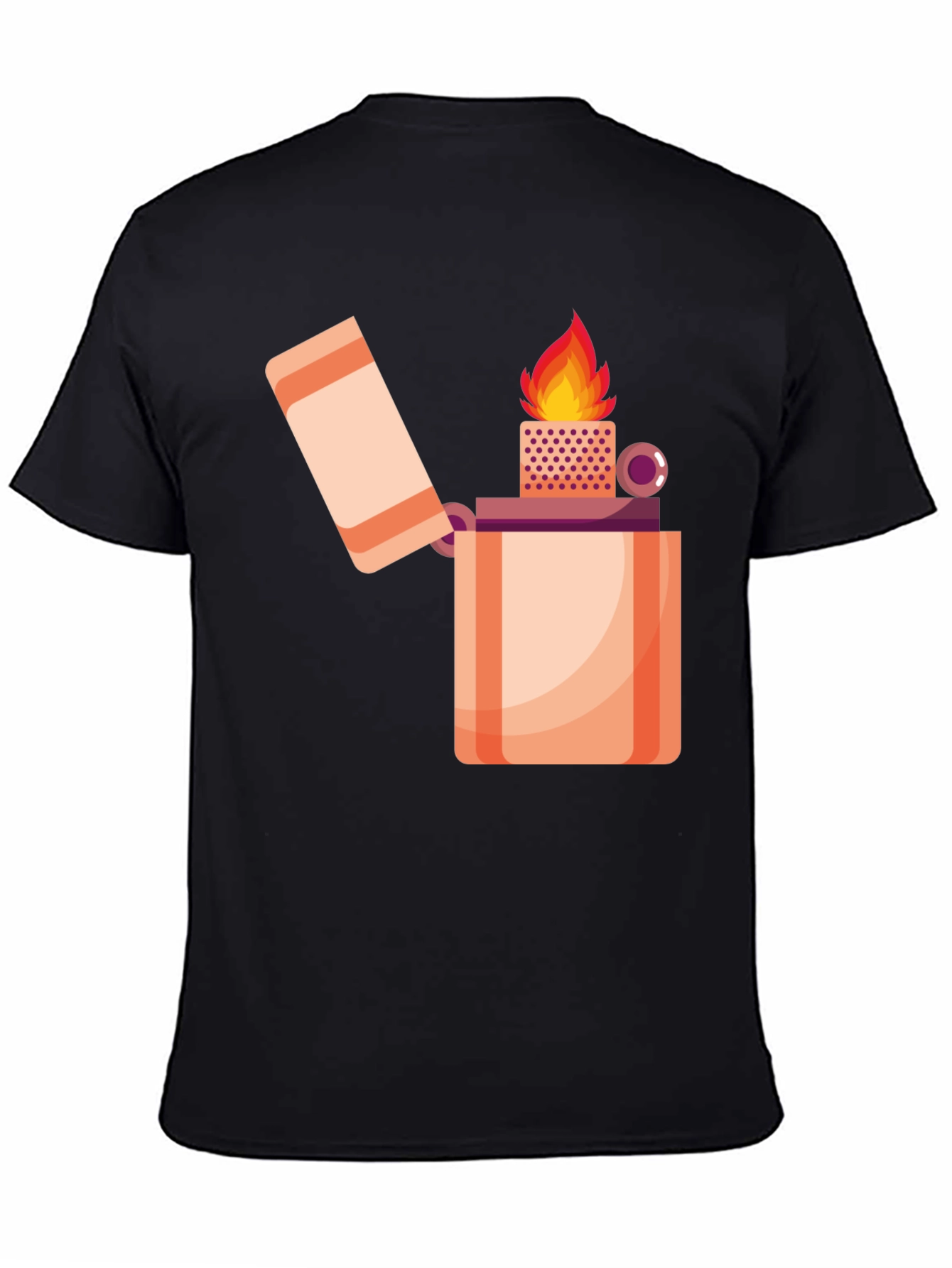 Cool Lighter Graphic Tee - Stylish Black T-Shirt