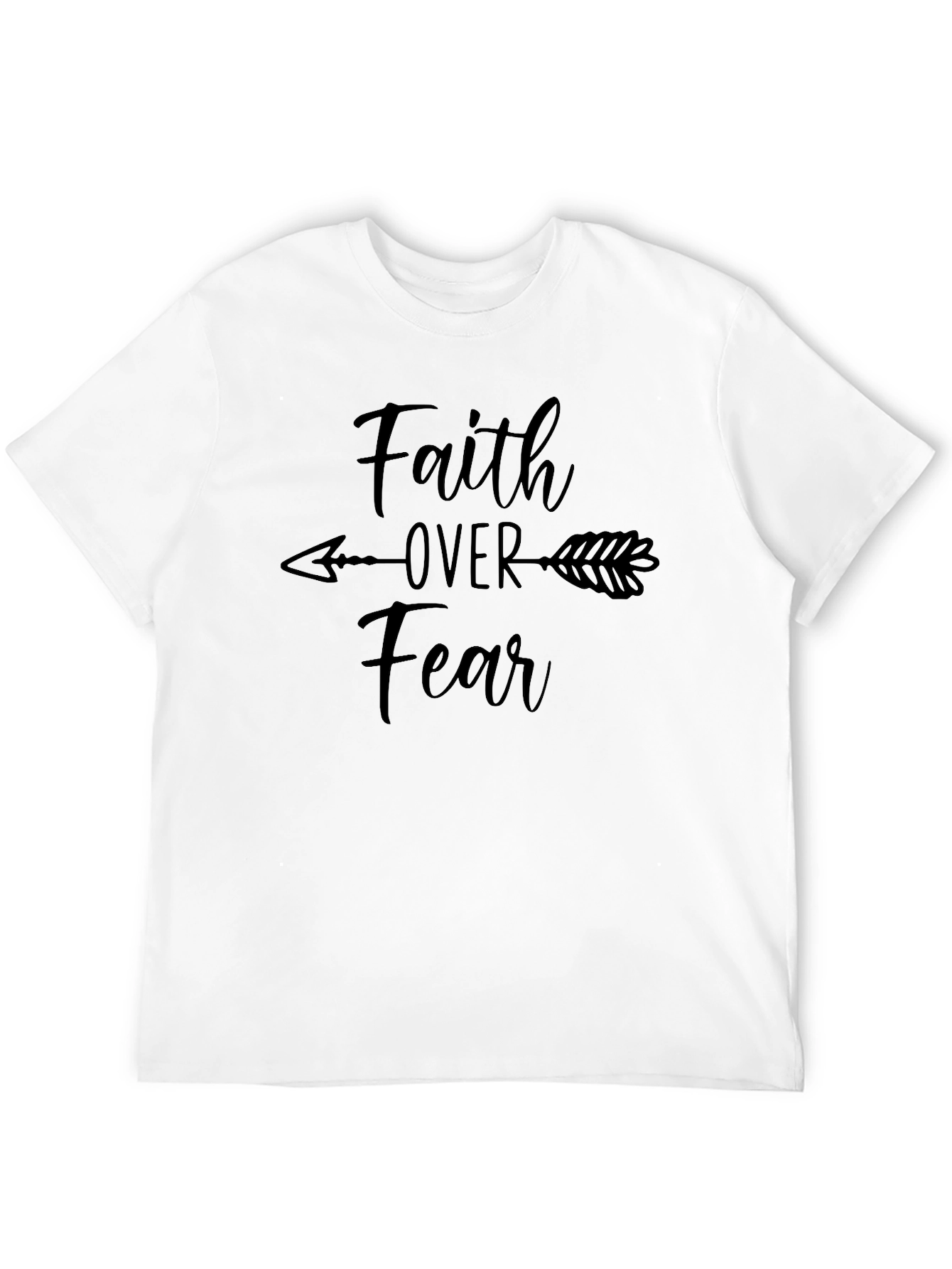 Faith Over Fear Graphic T-Shirt - Black