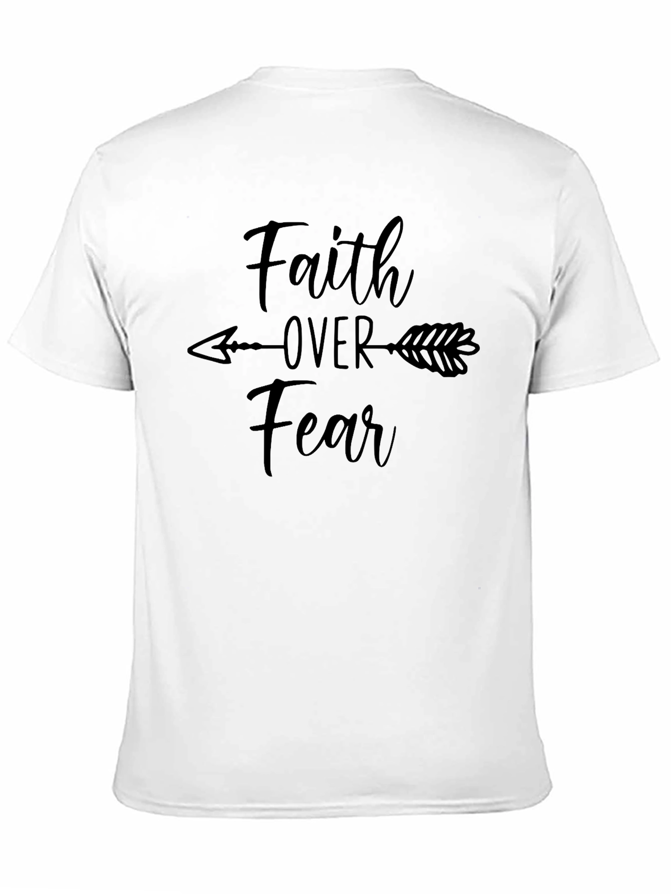 Faith Over Fear Graphic T-Shirt - Black
