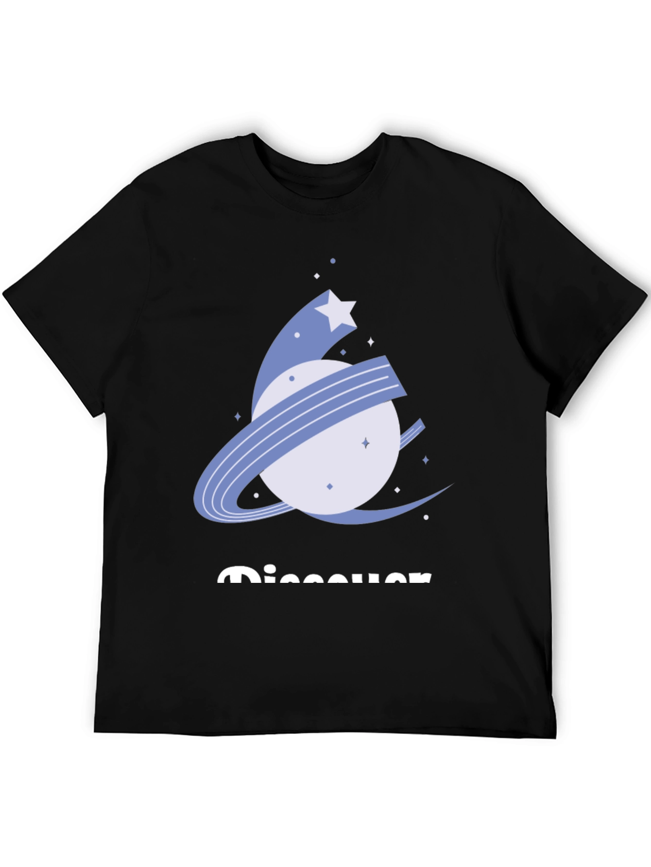 Discover Graphic Tee - Black Cotton Comfort