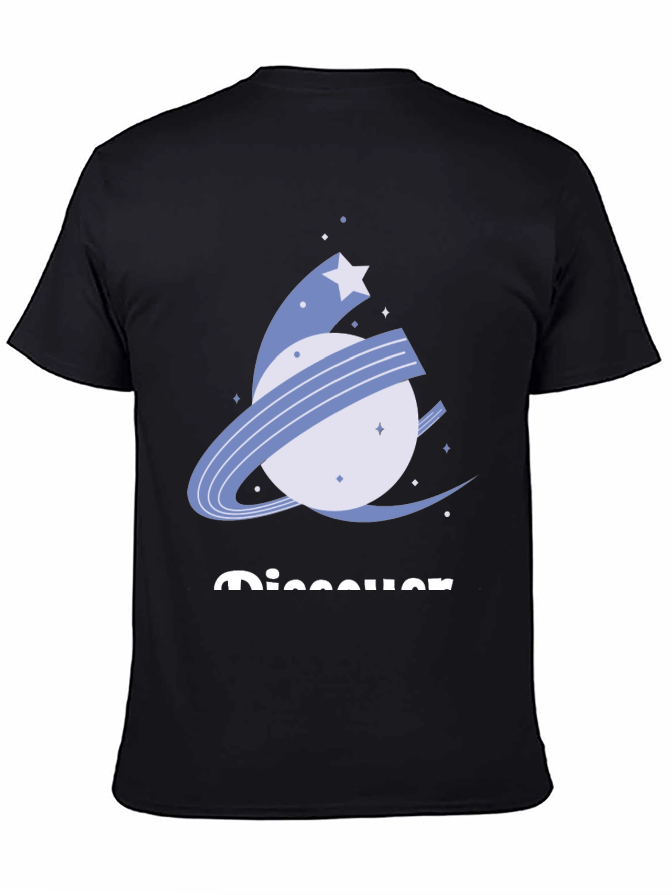 Discover Graphic Tee - Black Cotton Comfort