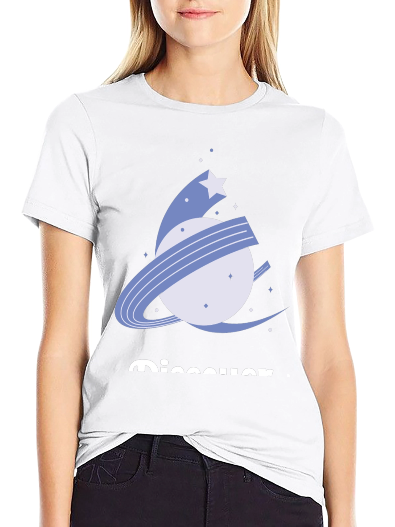 Discover Graphic Tee - Black Cotton Comfort