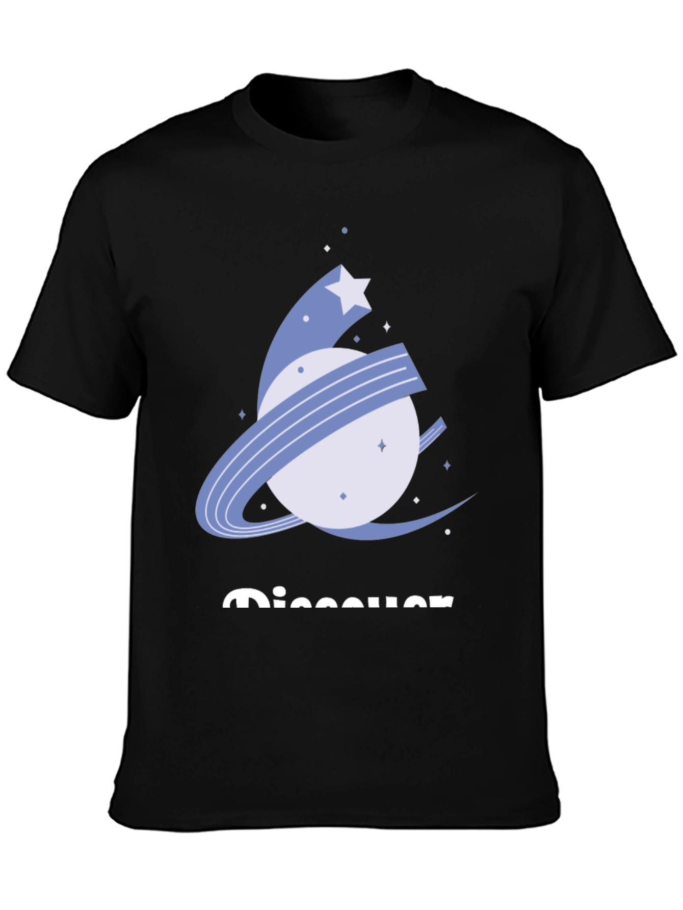 Discover Graphic Tee - Black Cotton Comfort