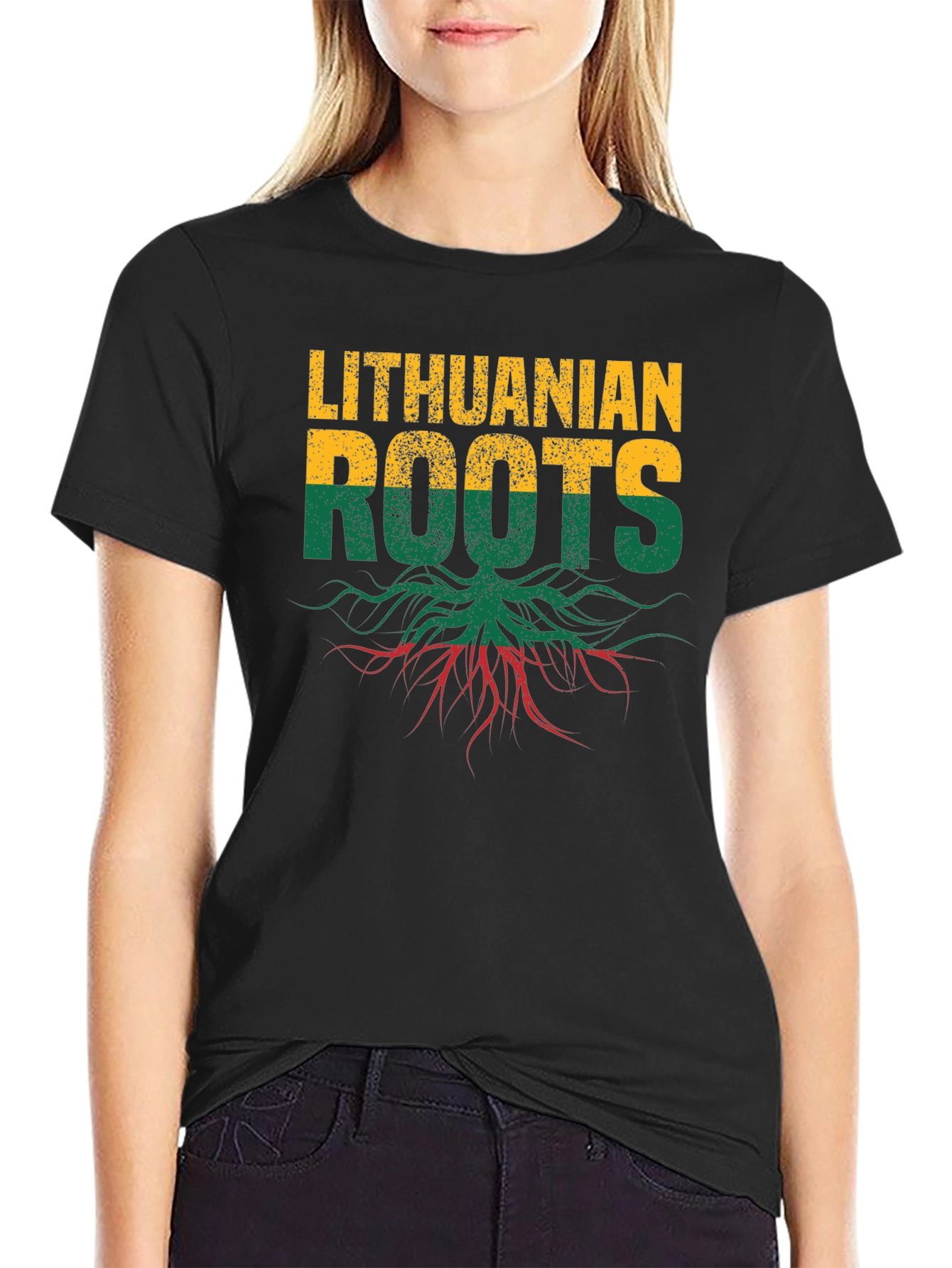 Lithuanian Roots T-Shirt - Black Graphic Tee