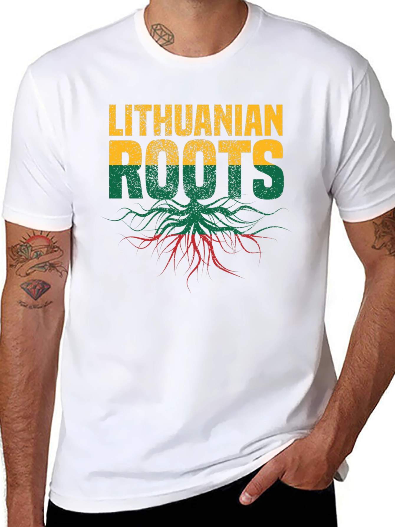 Lithuanian Roots T-Shirt - Black Graphic Tee