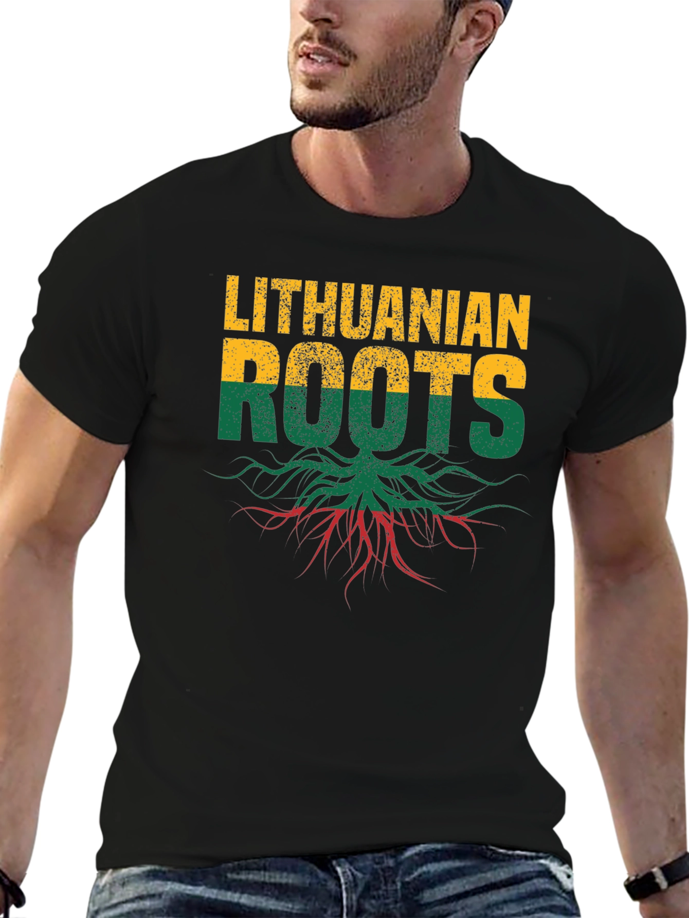 Lithuanian Roots T-Shirt - Black Graphic Tee