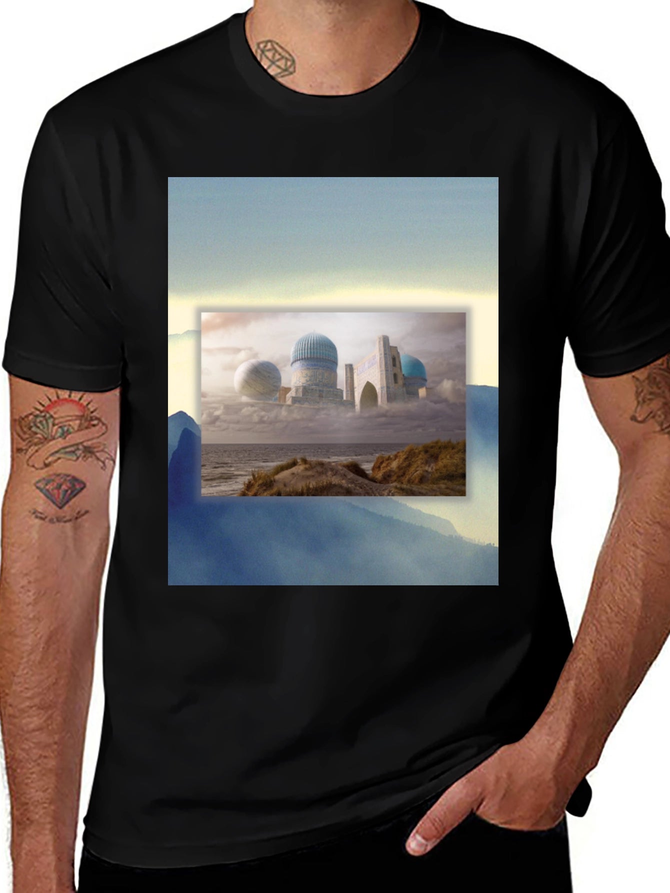 Dreamscape Tee: Unique Graphic Print Soft Cotton Blend