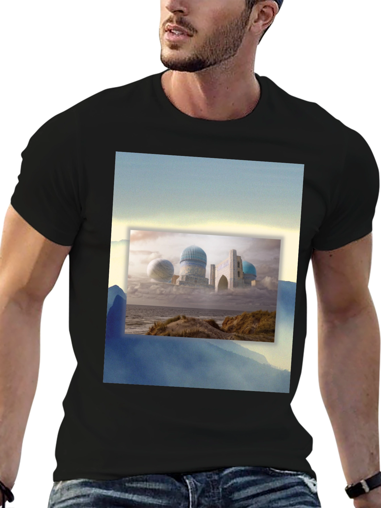 Dreamscape Tee: Unique Graphic Print Soft Cotton Blend