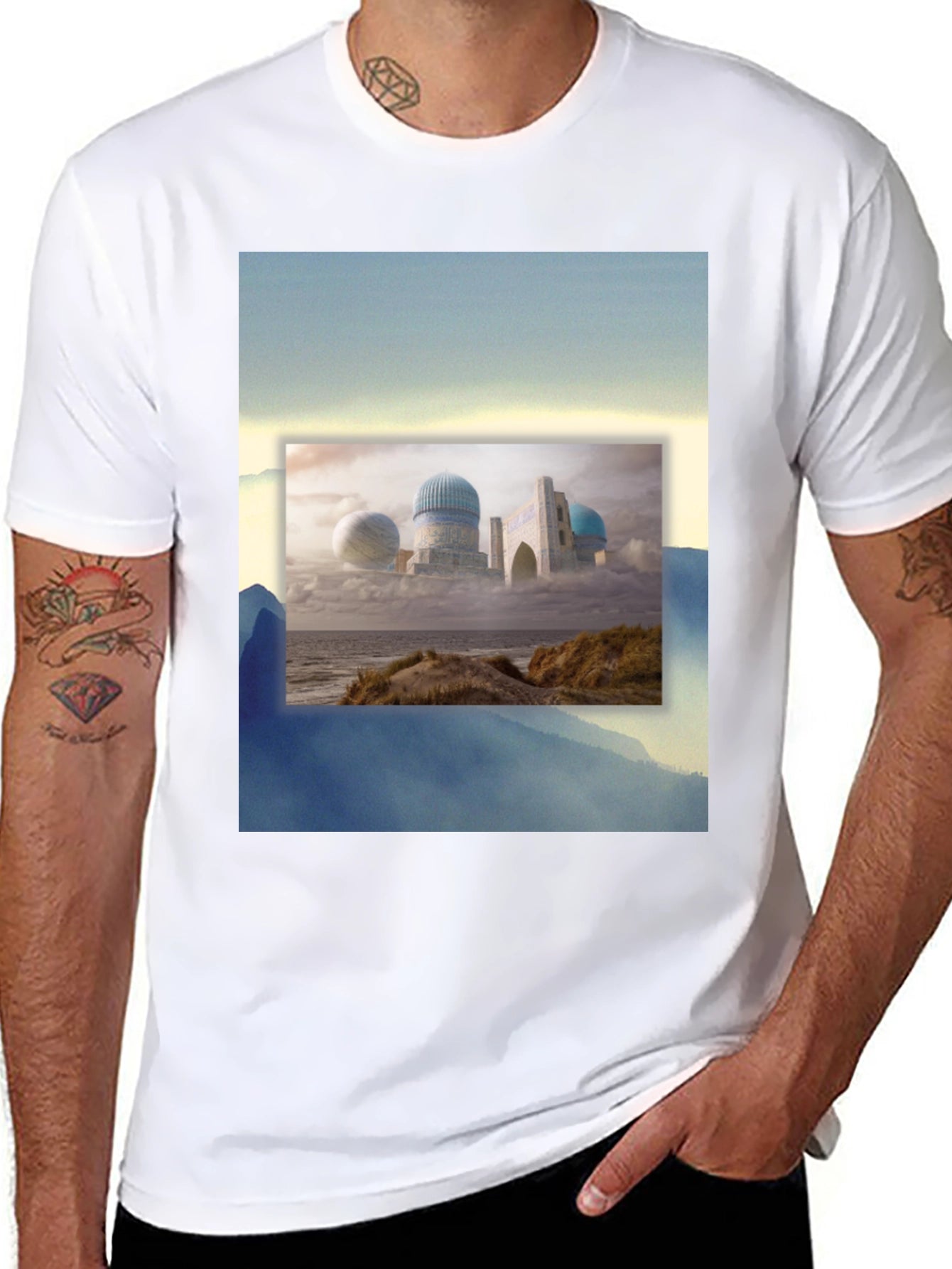 Dreamscape Tee: Unique Graphic Print Soft Cotton Blend