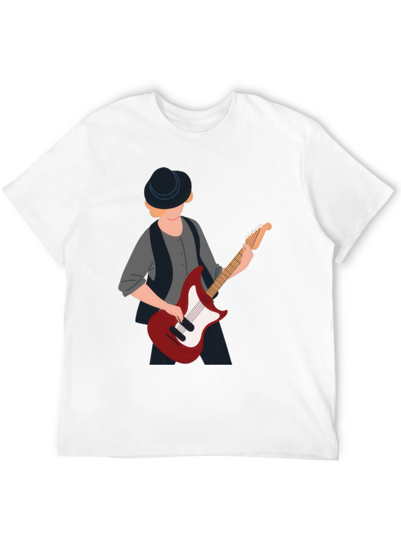 Cool Guitar Player Graphic T-Shirt