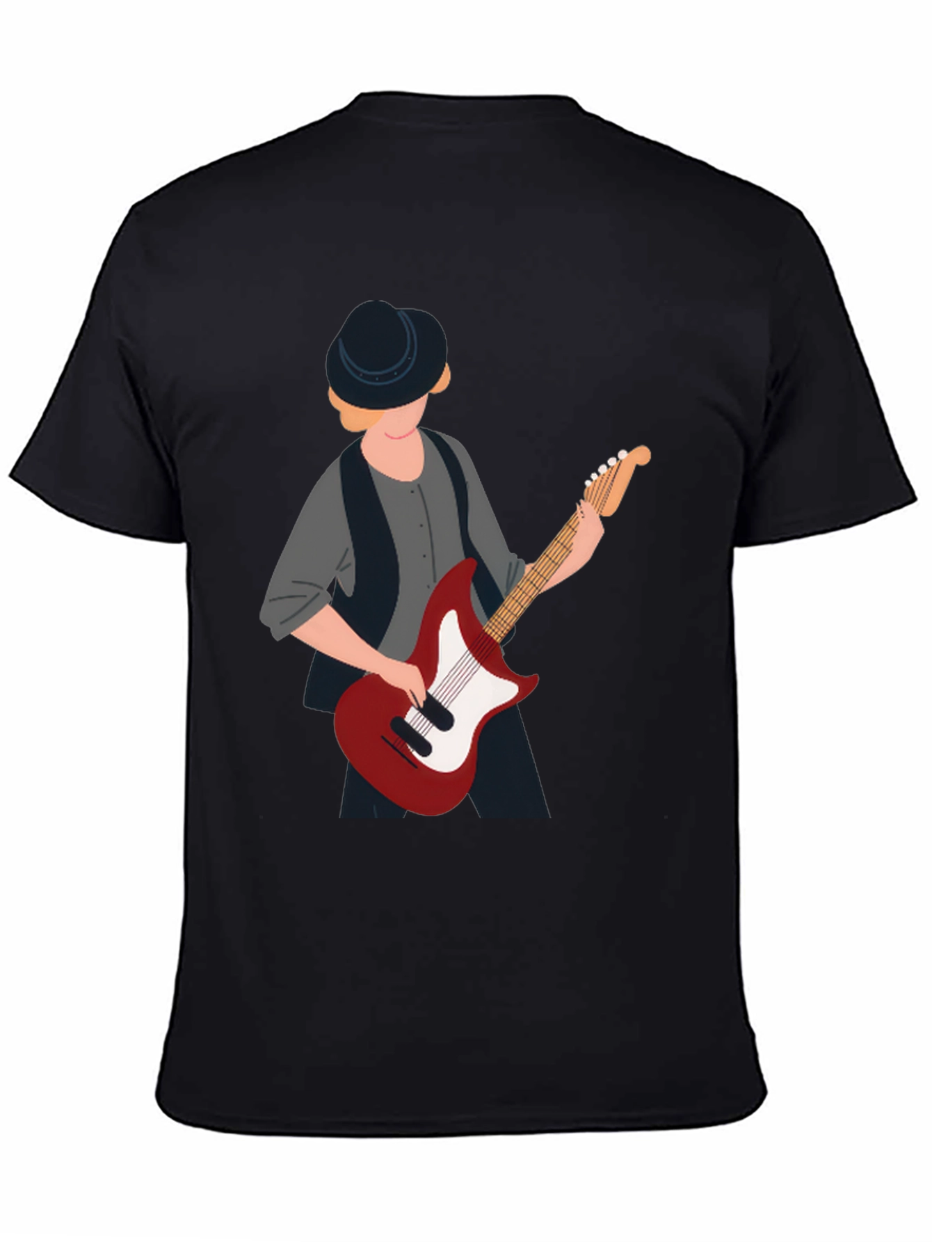 Cool Guitar Player Graphic T-Shirt